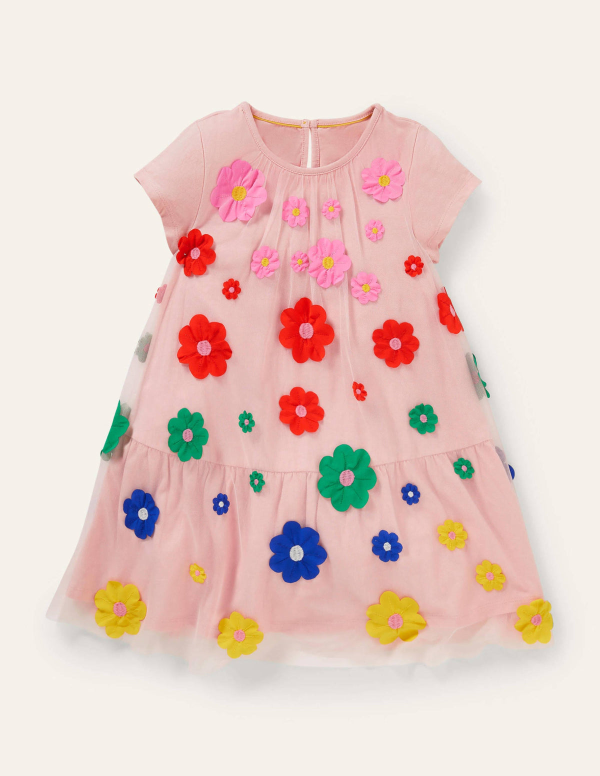 Tulle Flower Dress-Boto Pink - Image 1