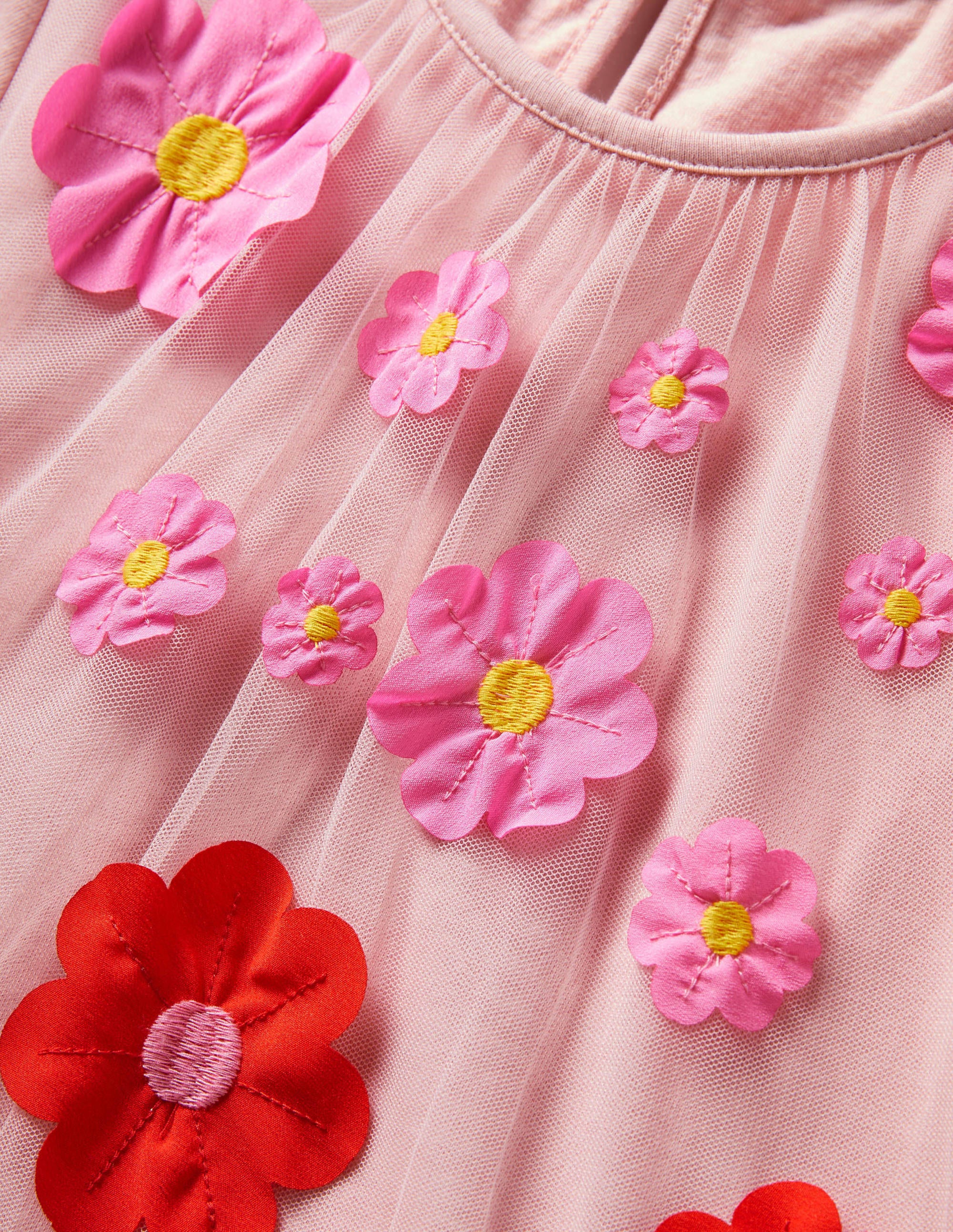 Tulle Flower Dress-Boto Pink - Image 3