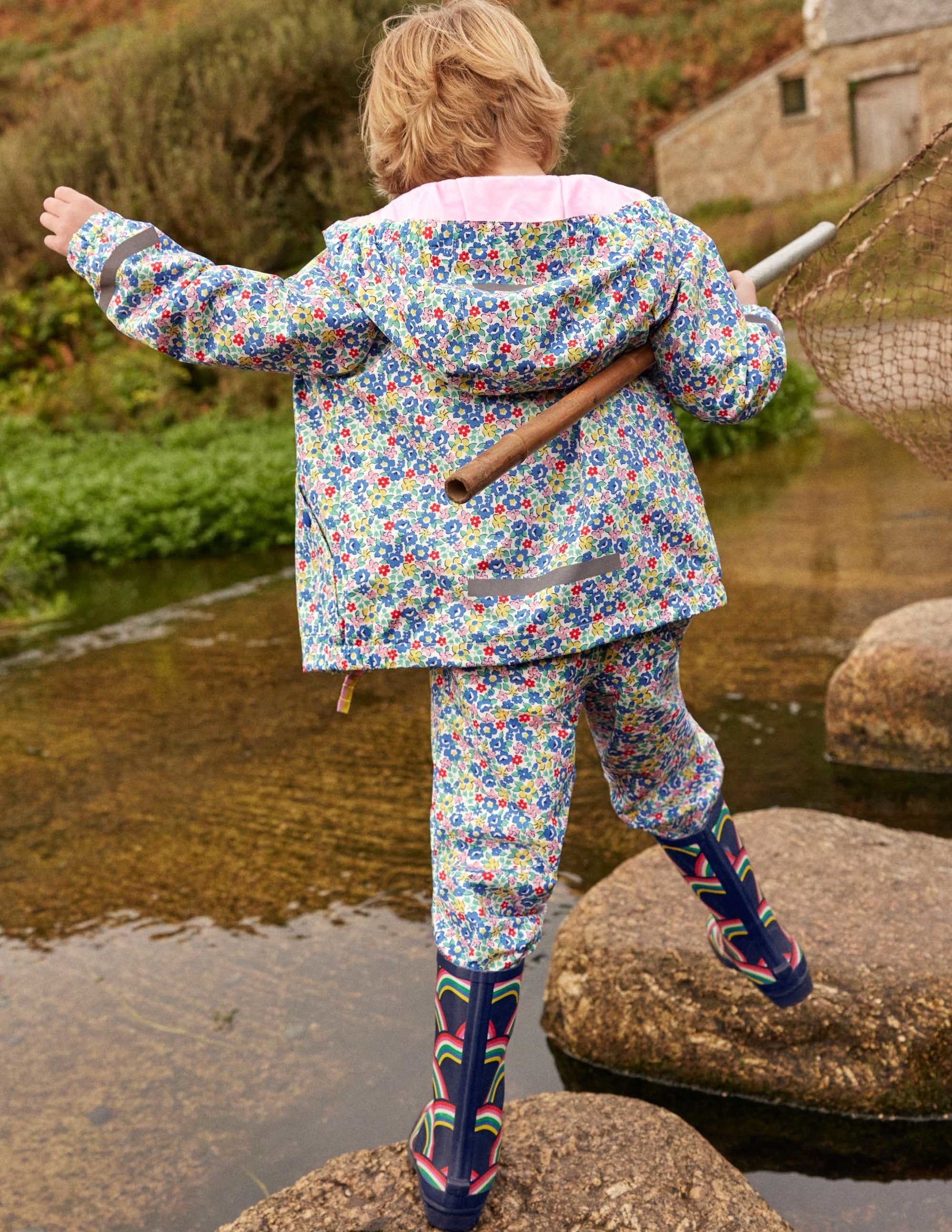 Waterproof Rain Jacket-Multi Spring Floral-6