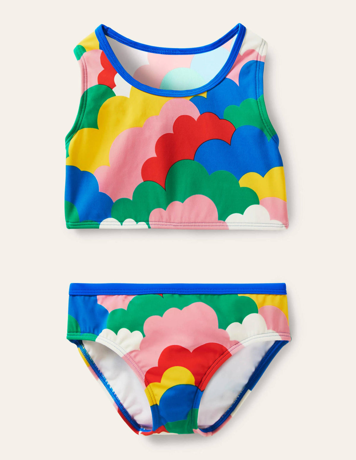 Racerback Bikini Set-Multi Clouds - Image 1