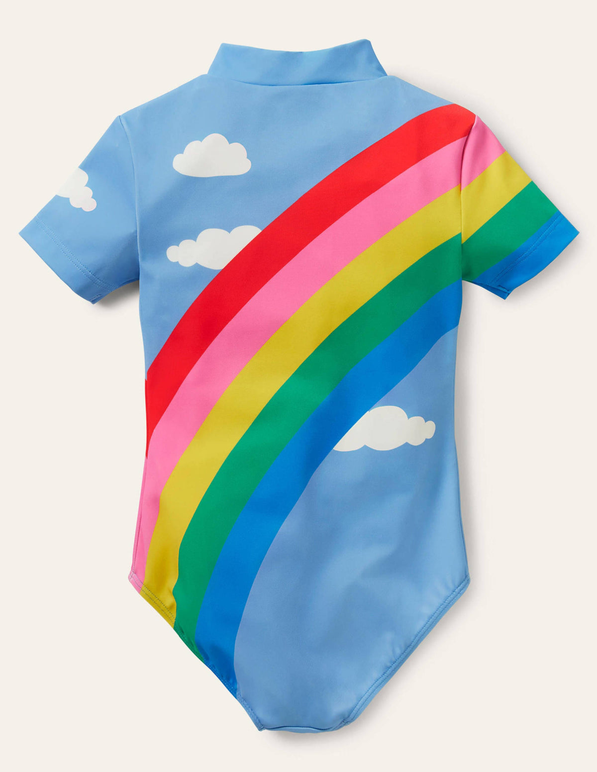 Short-sleeved Swimsuit-Rainbow Clouds-2
