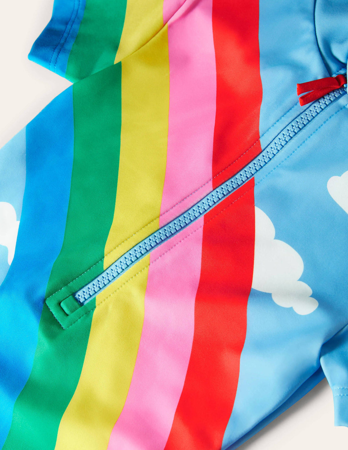 Short-sleeved Swimsuit-Rainbow Clouds - Image 3