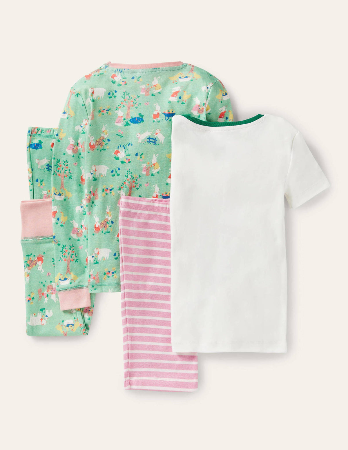 Mix and Match Snug Pajamas-Fountain Green Spring Time - Image 2