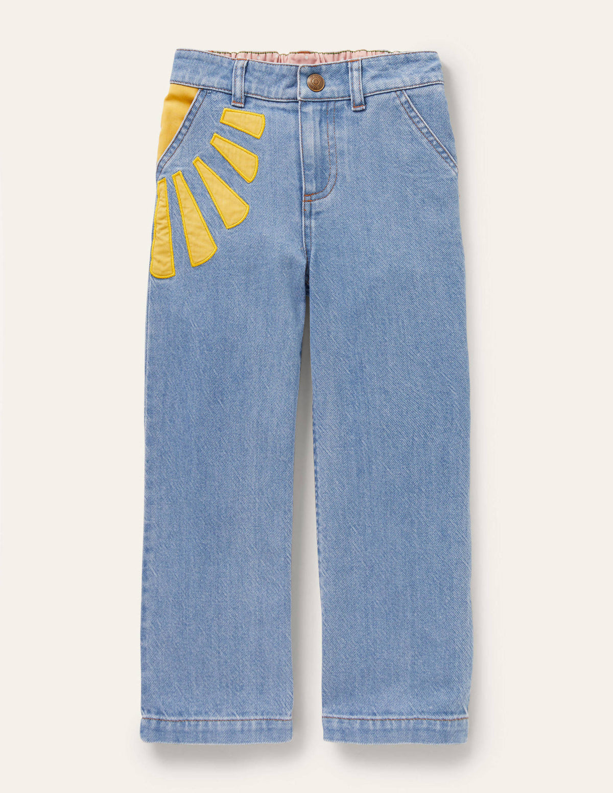 Appliqué Jeans-Mid Vintage Denim Weather-1