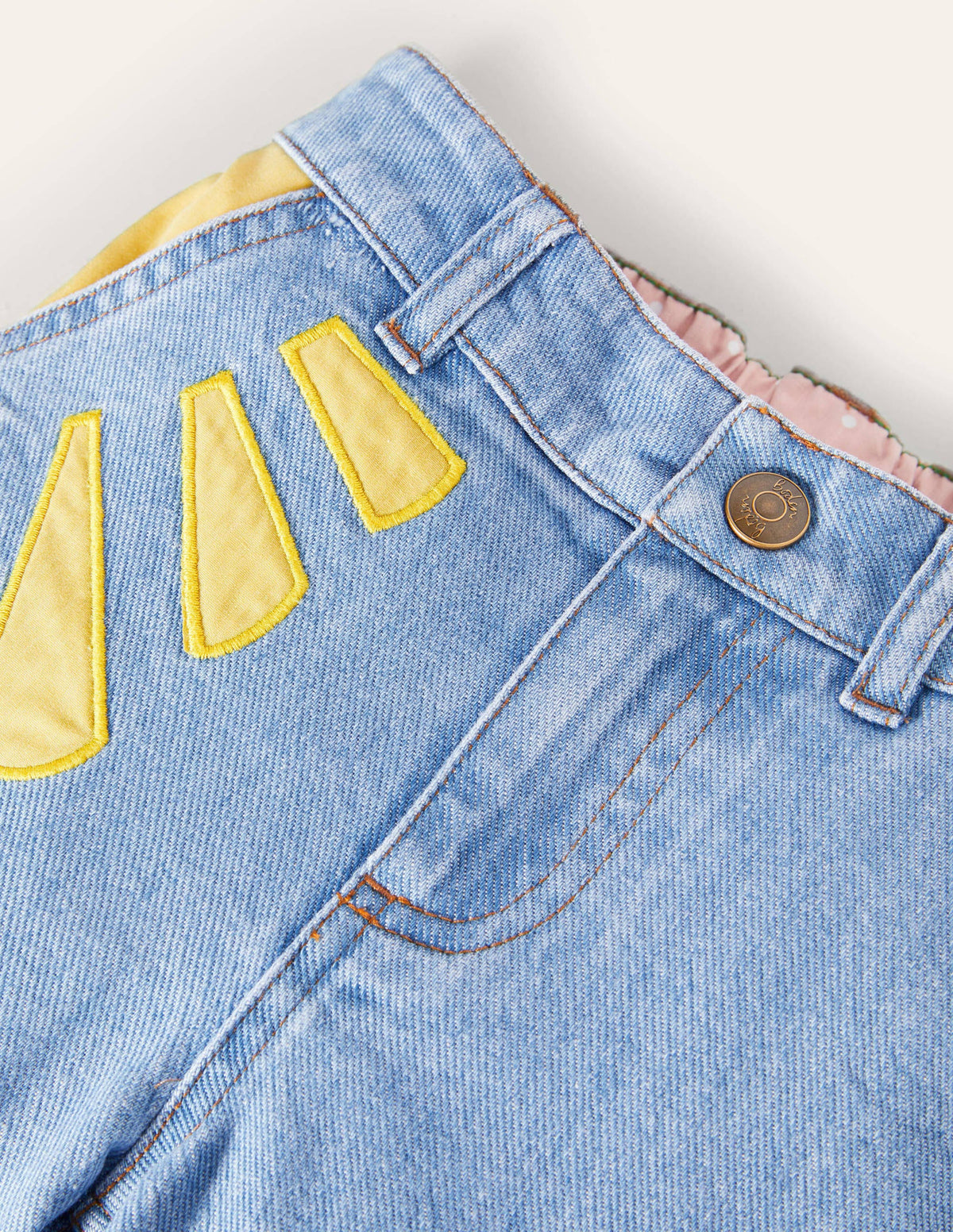 Appliqué Jeans-Mid Vintage Denim Weather - Image 3