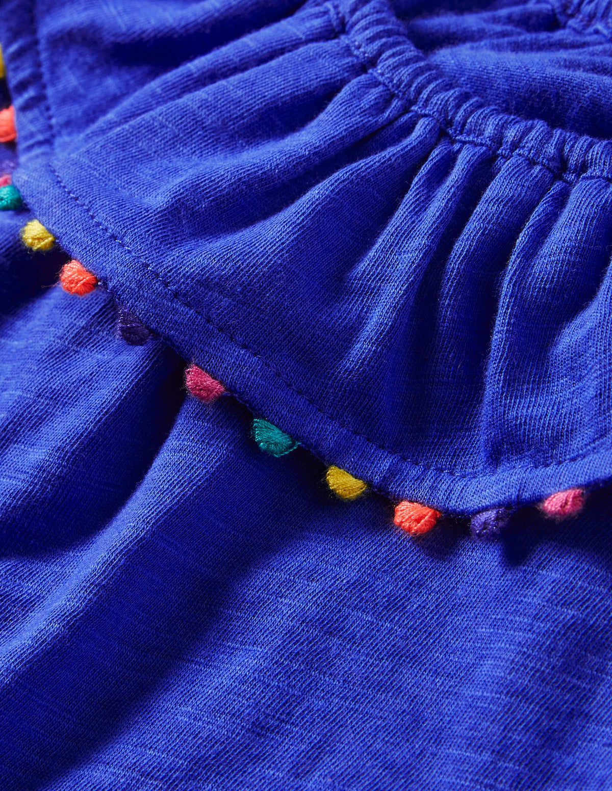 Charlie Pom Jersey Tank Top-Brilliant Blue - Image 3