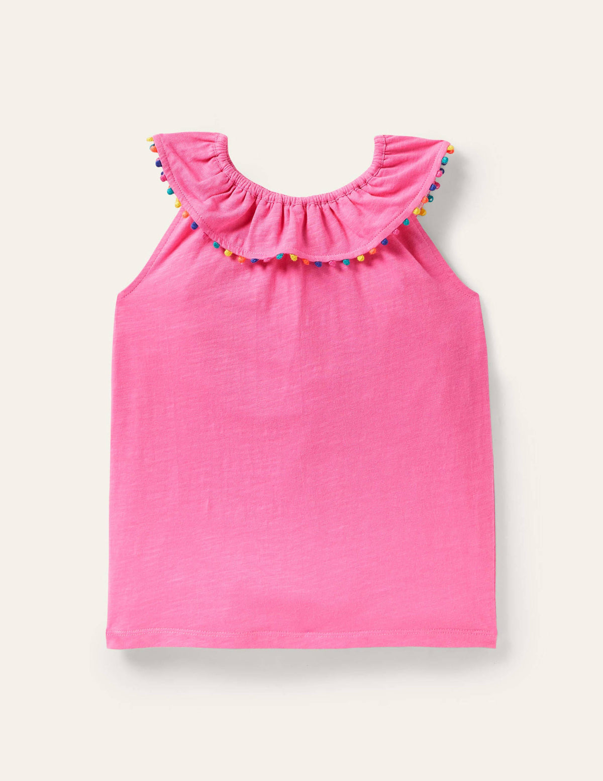Charlie Pom Jersey Tank Top-Strawberry Ice Pink-1