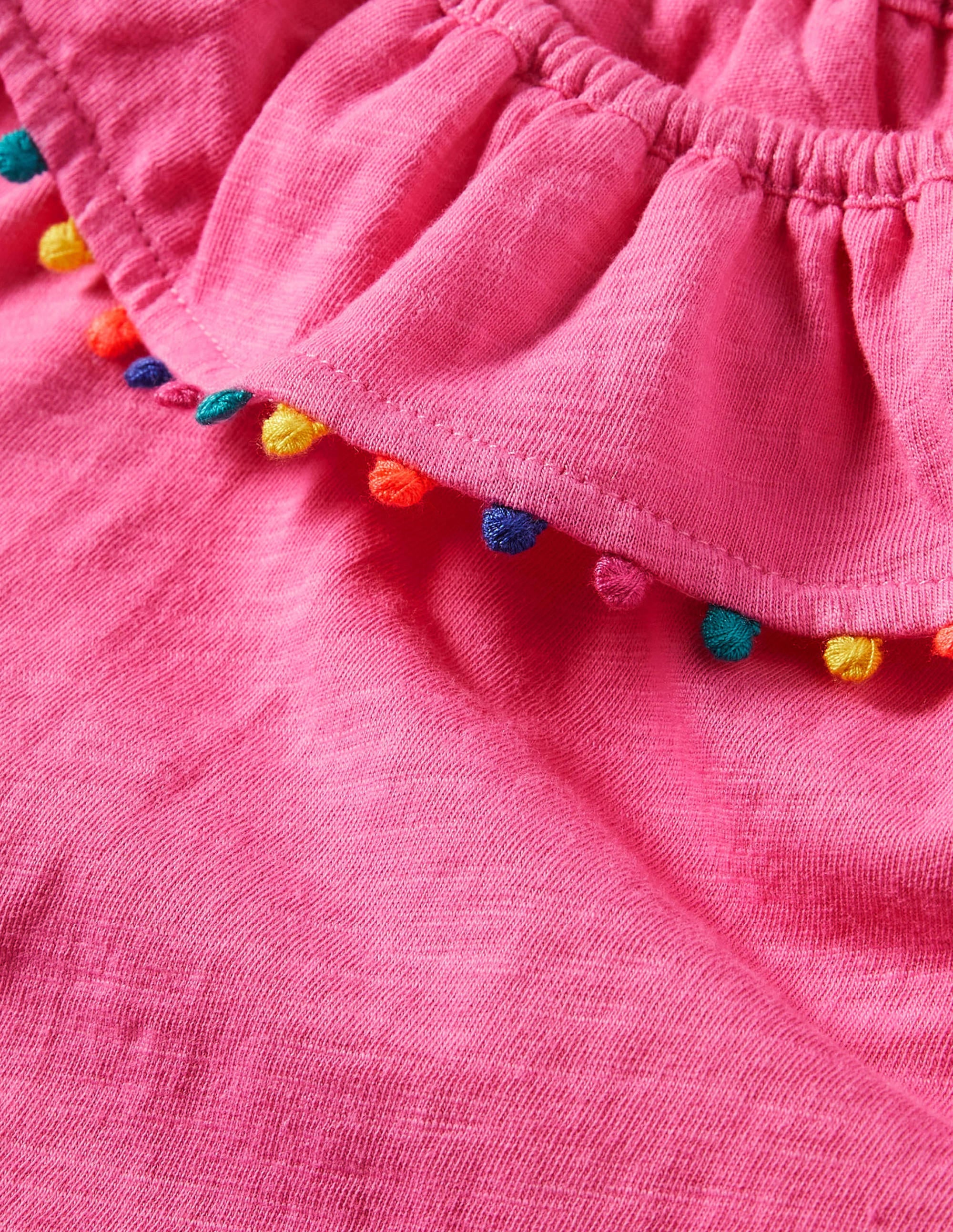 Charlie Pom Jersey Tank Top-Strawberry Ice Pink - Image 3