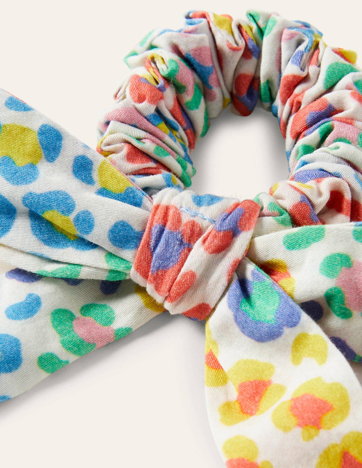 Large Bow Scrunchie-Multi Leopard-2