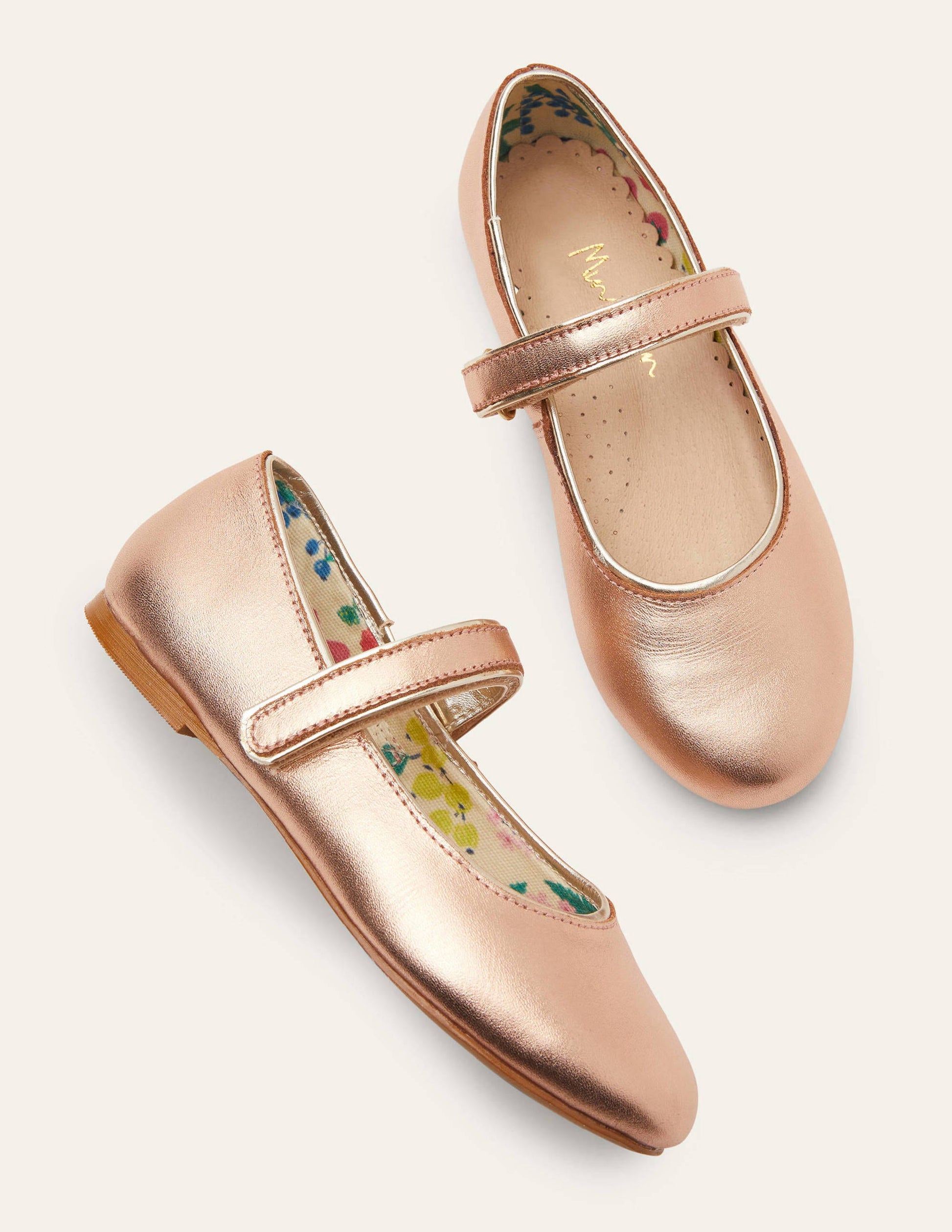 Metallic Mary Janes-Rose Gold-1