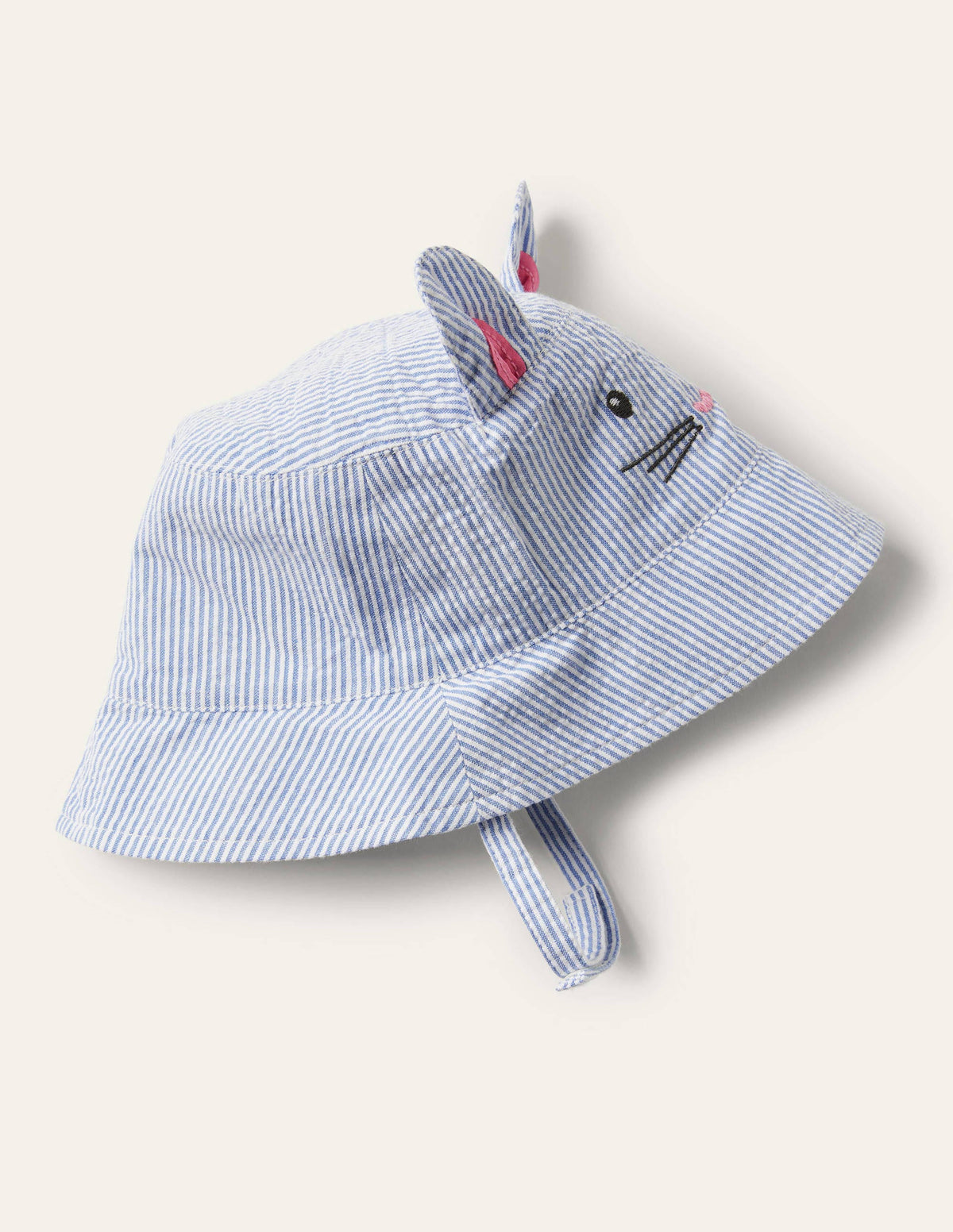 Novelty Hat-Blue/Ivory Ticking Bunny-1