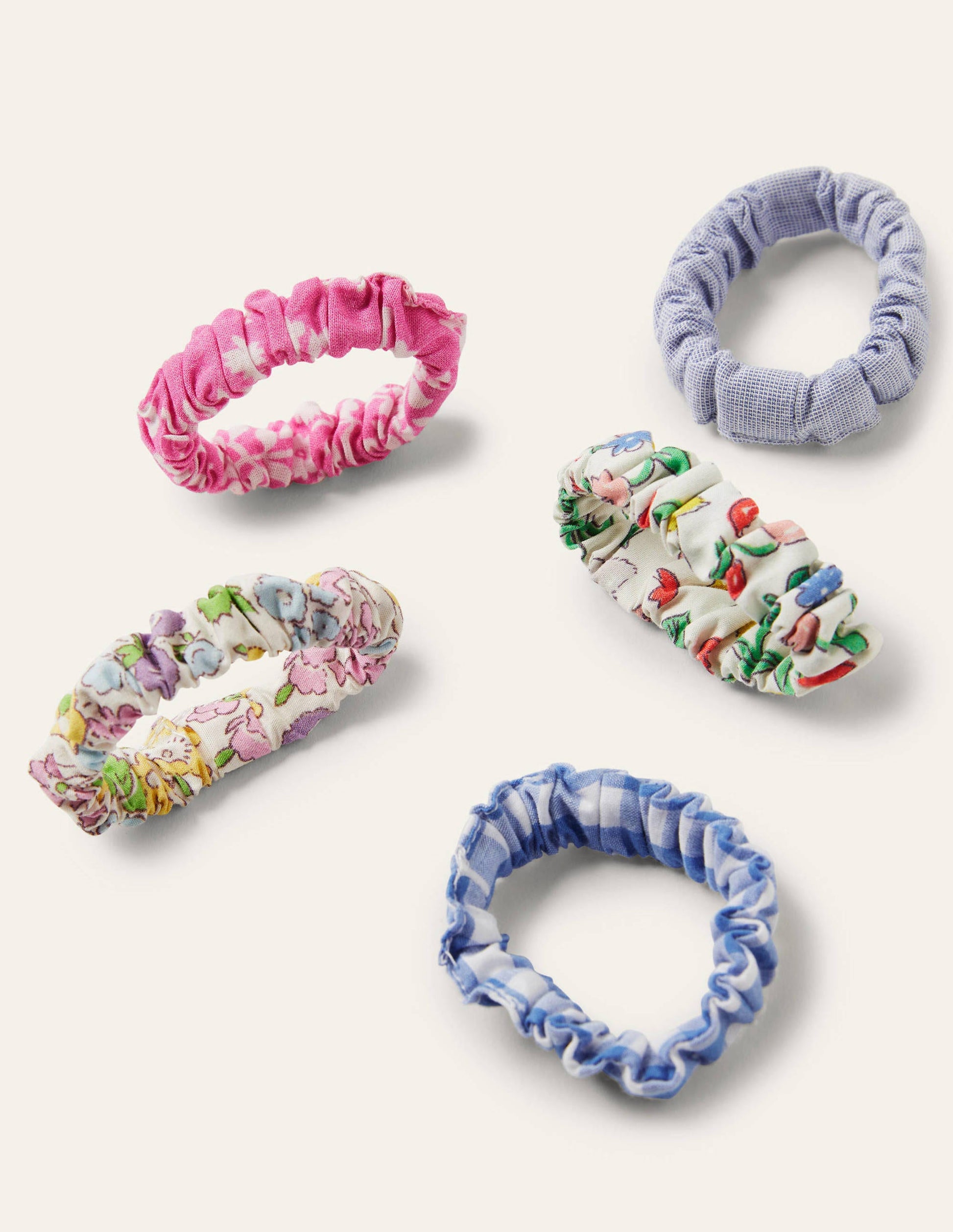 Scrunchies 5 Pack-Soft Florals-1