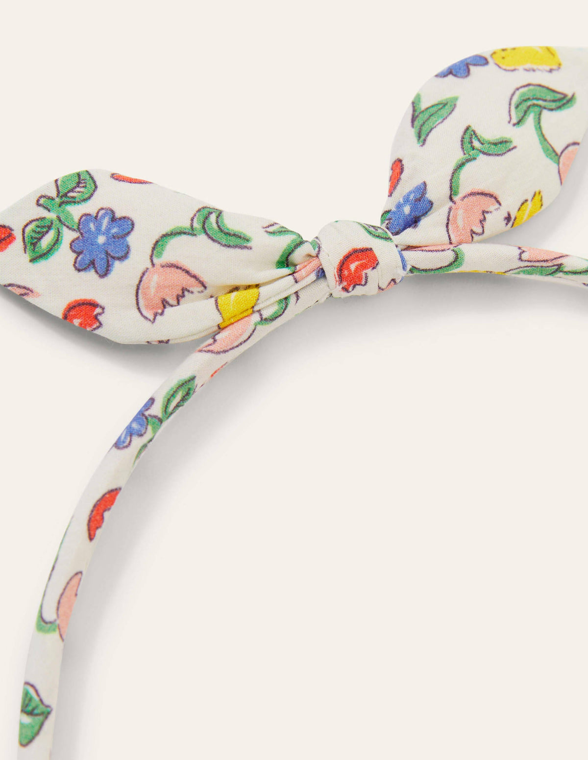 Skinny Bow Headband-Ivory Baby Chicks - Image 2