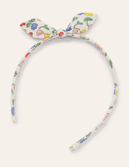 Skinny Bow Headband-Ivory Baby Chicks-1