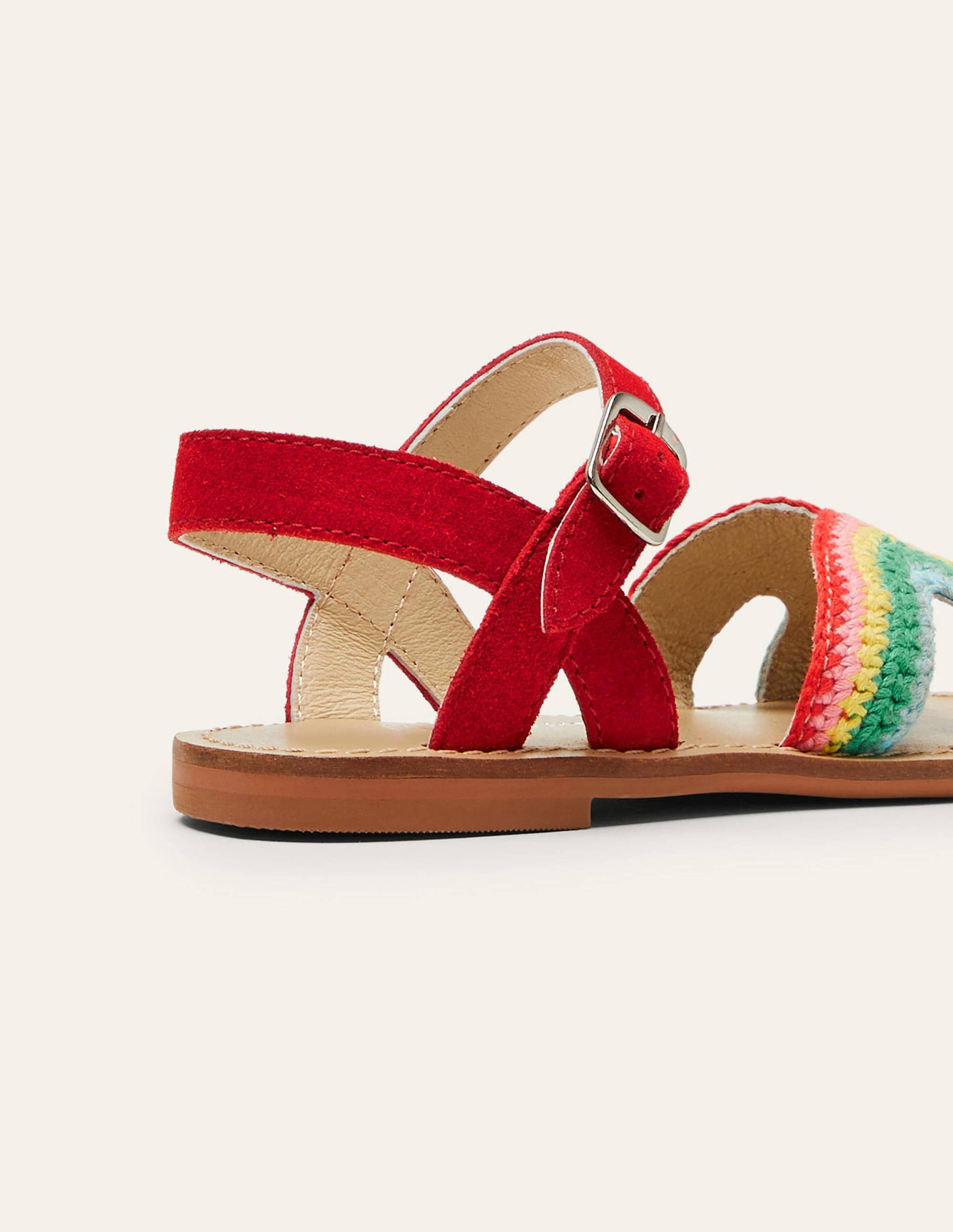 Crochet Sandals-Rainbow Red-3