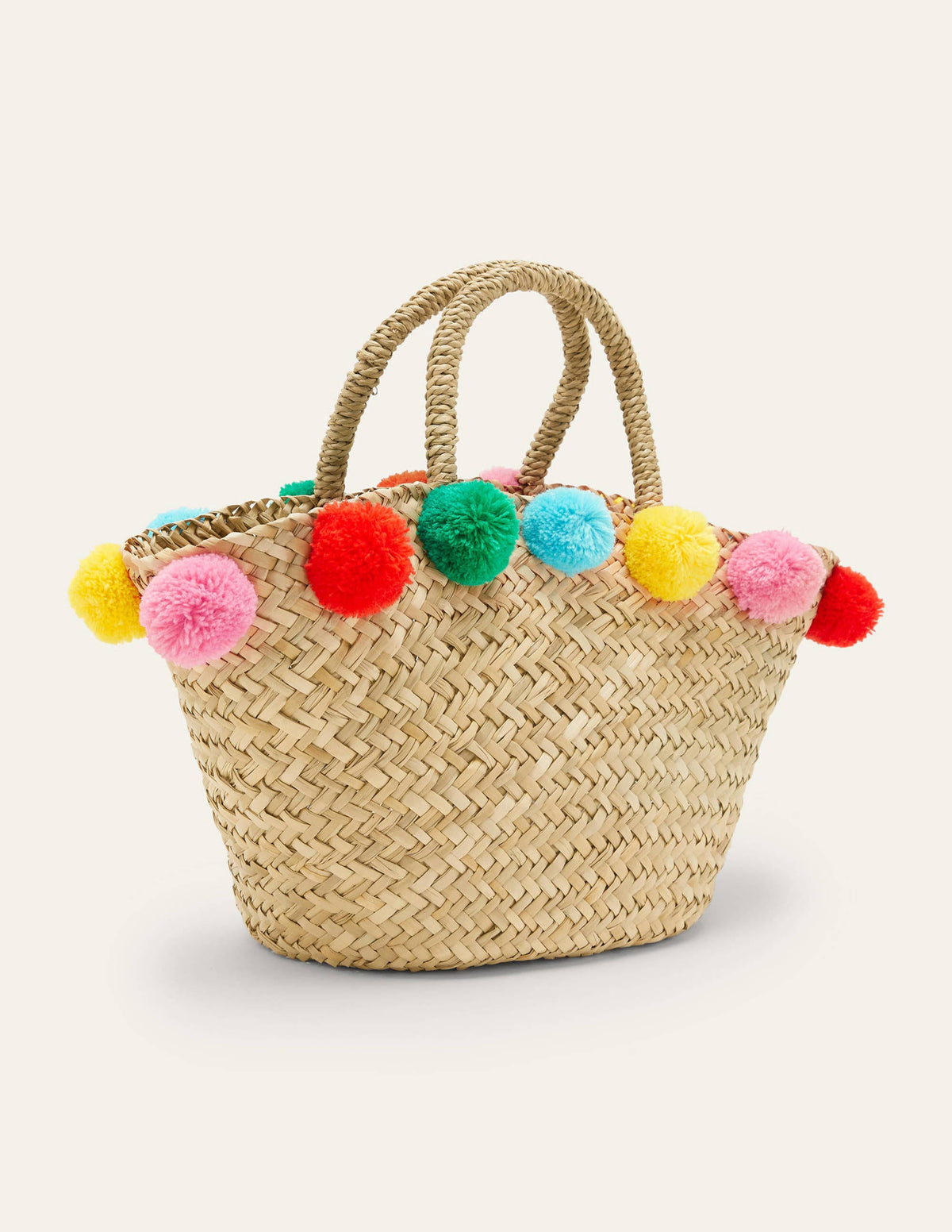 Basket Bag-Pom Poms-1