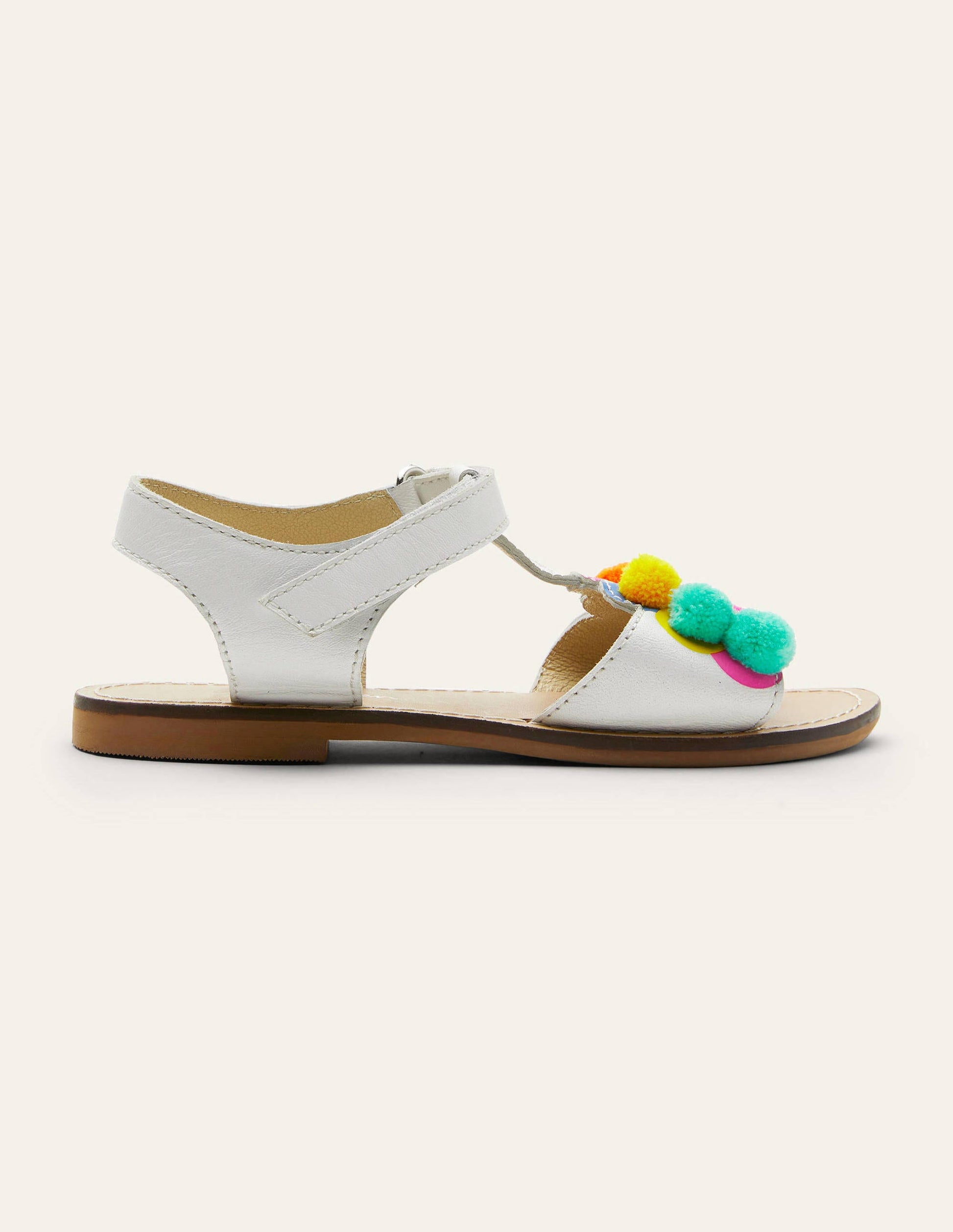 Fun Leather Sandals-Multi Peacock-2