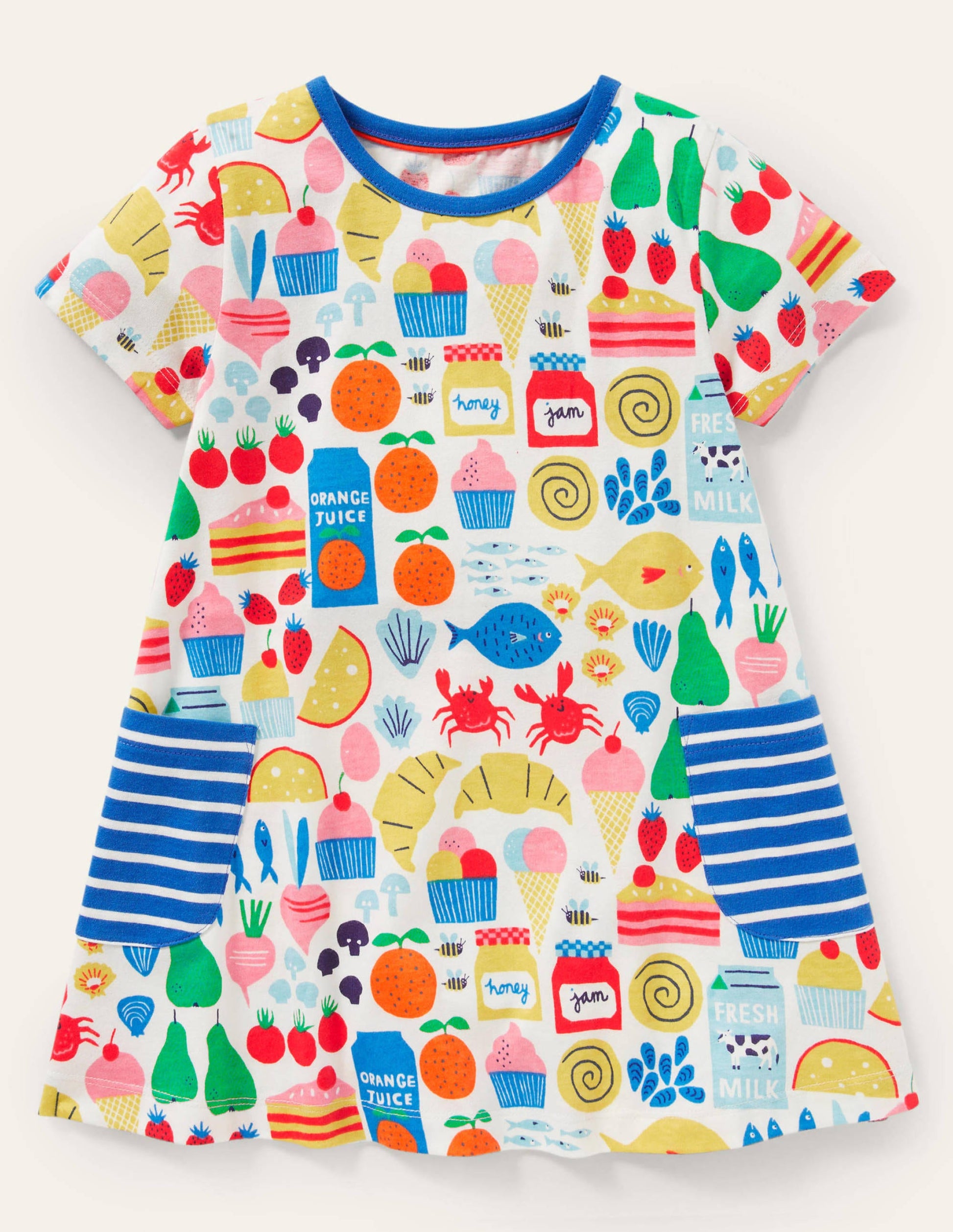 Short-sleeved Printed Tunic-Multi Farmers Market-1