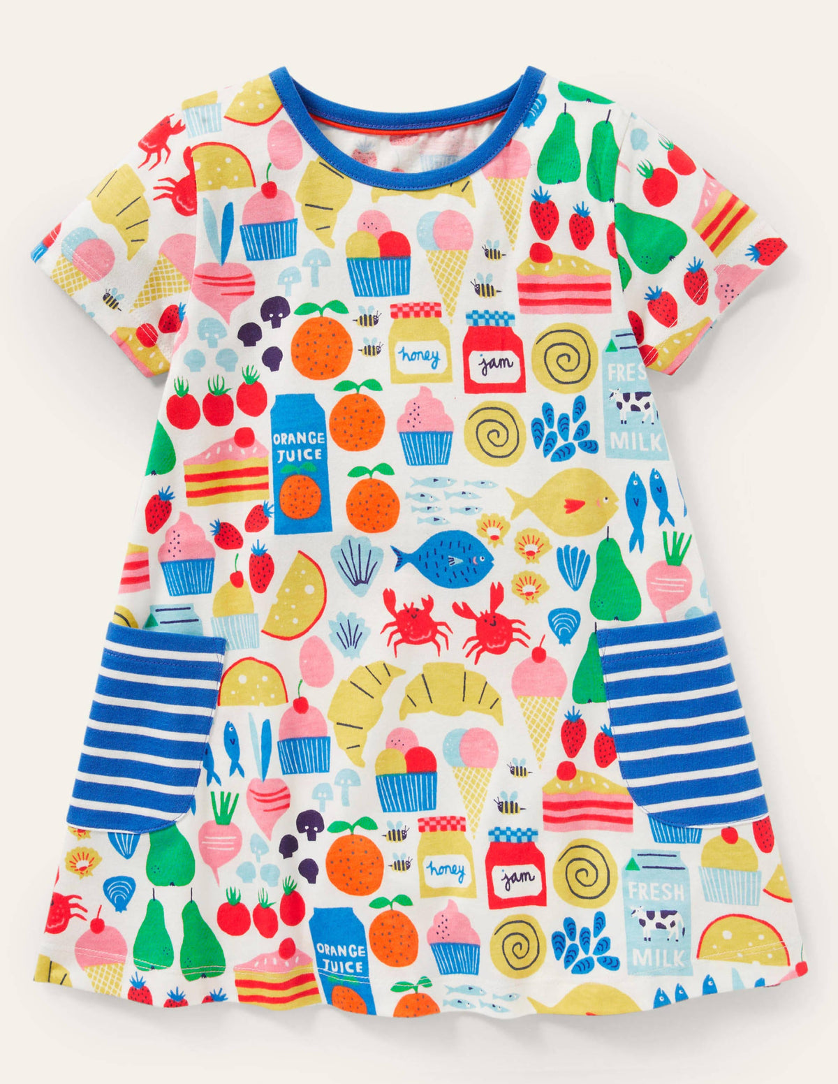 Short-sleeved Printed Tunic-Multi Farmers Market - Image 1