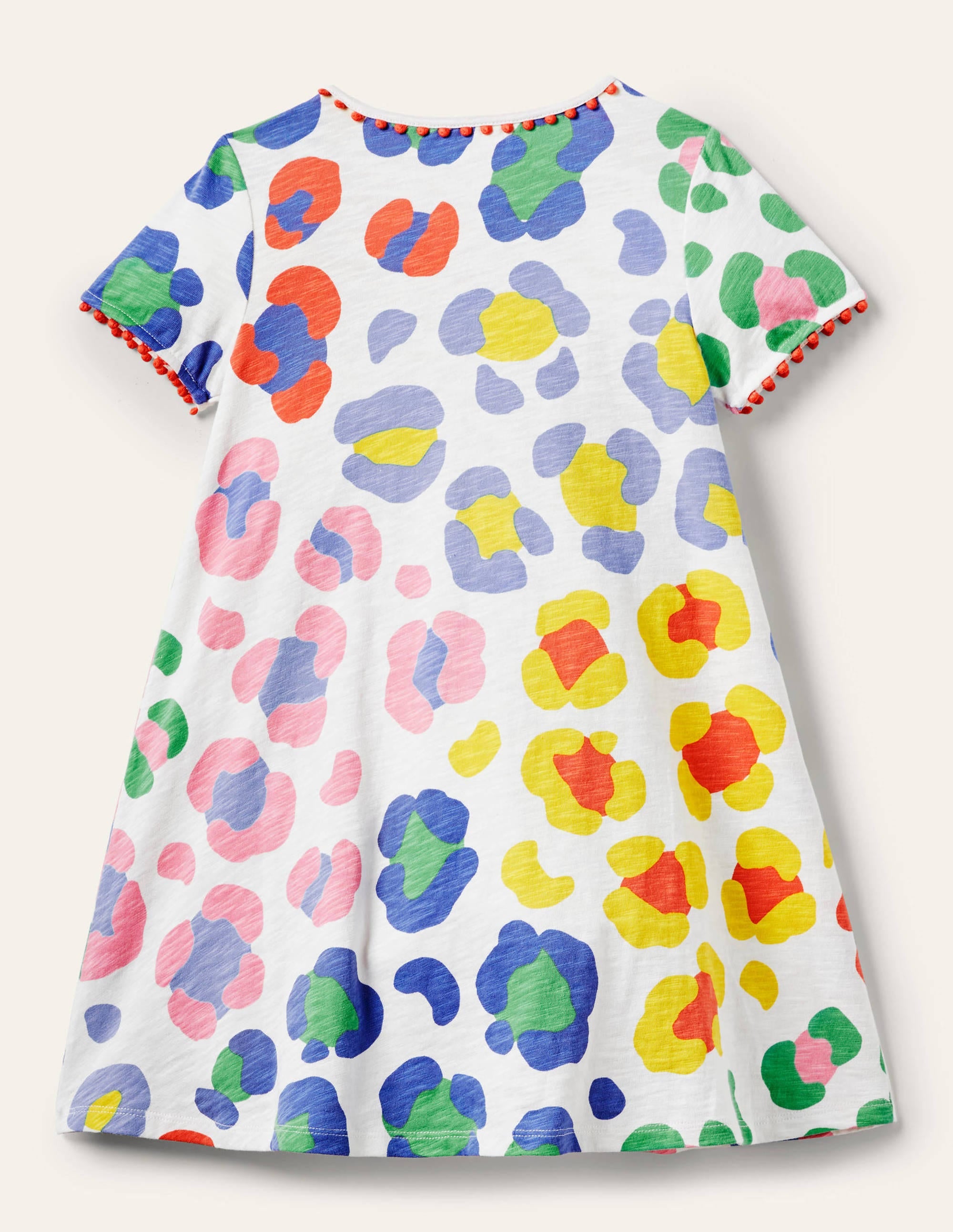 Charlie Pom Jersey Dress-Multi Leopard - Image 2