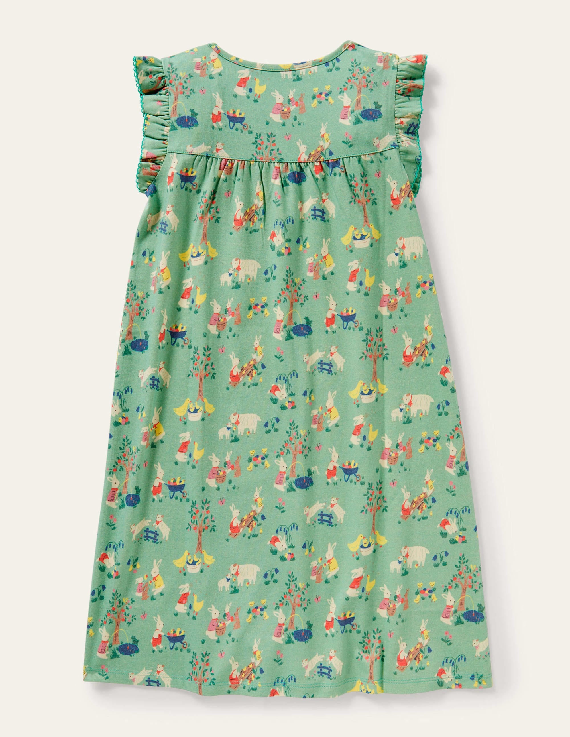 Printed Nightgown-Fountain Green Spring Time - Image 2