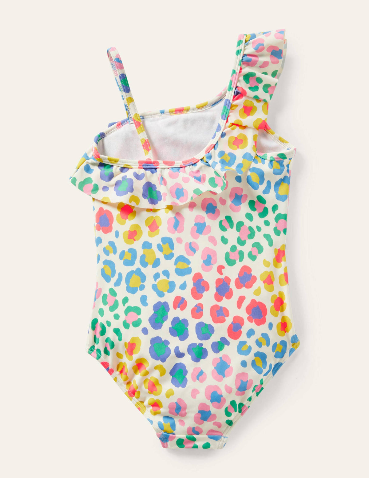 One Shoulder Frill Swimsuit-Multi Leopard Print - Image 2