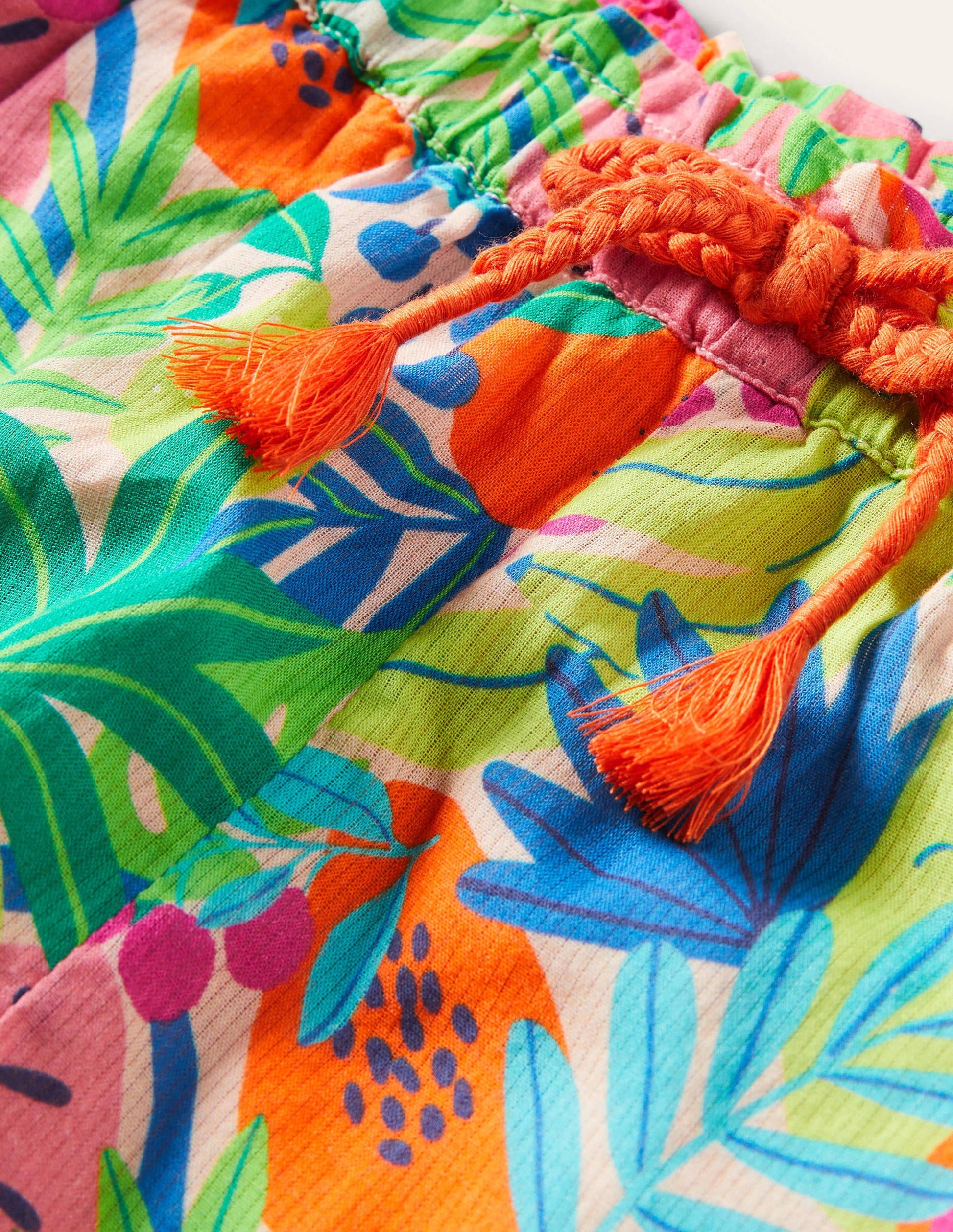 Hotchpotch Frill Shorts-Multi Tropical Fruit-3