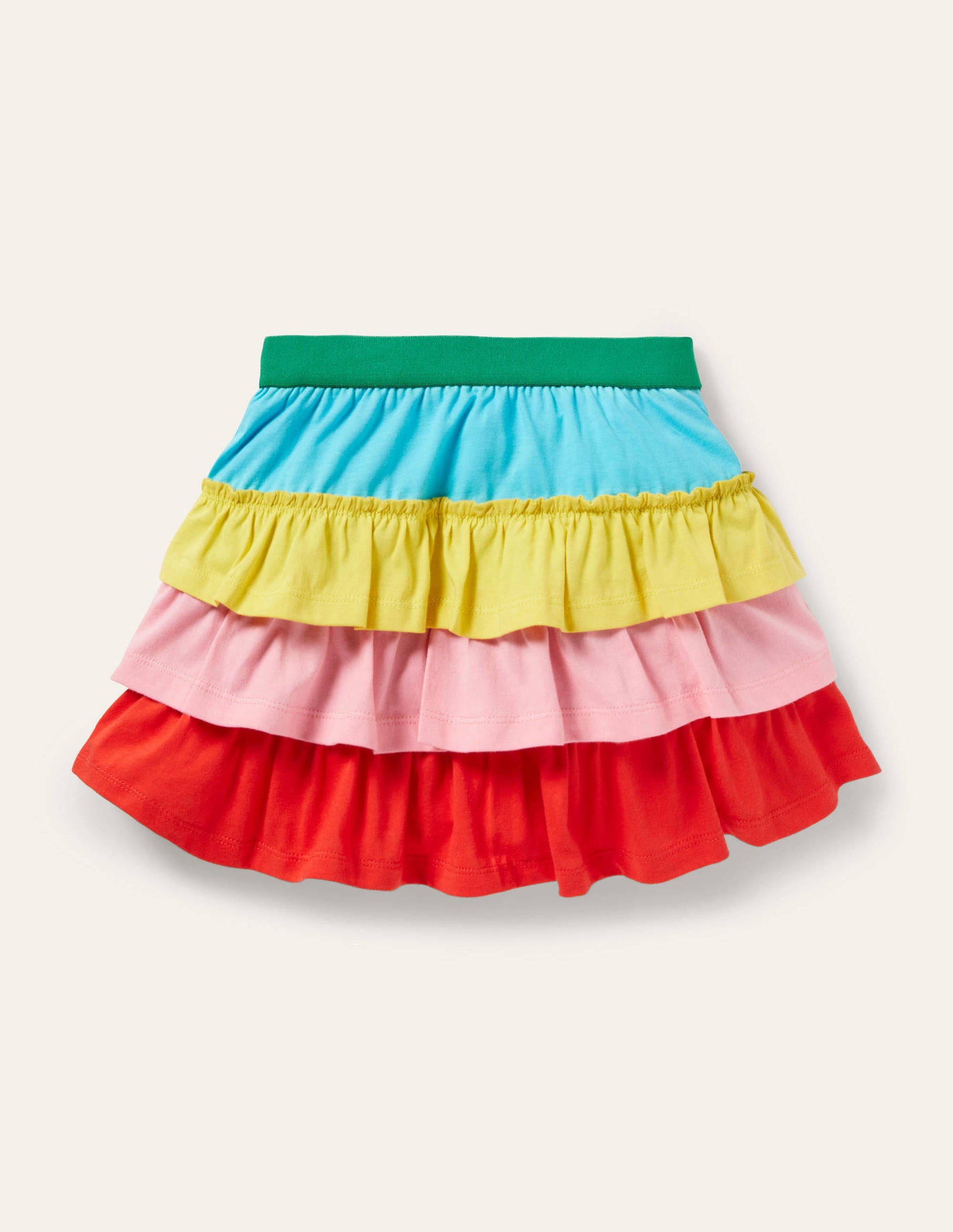 Jersey Ruffle Skort-Multi Colourblock-1