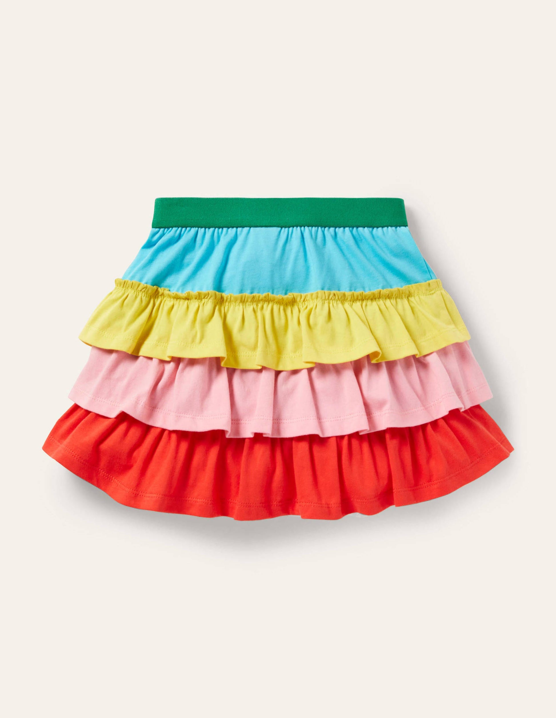 Jersey Ruffle Skort-Multi Colourblock-2