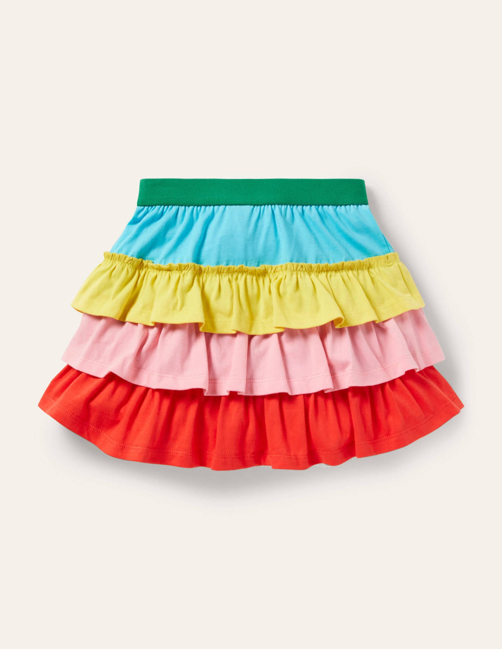 Jersey Ruffle Skort-Multi Colourblock - Image 2