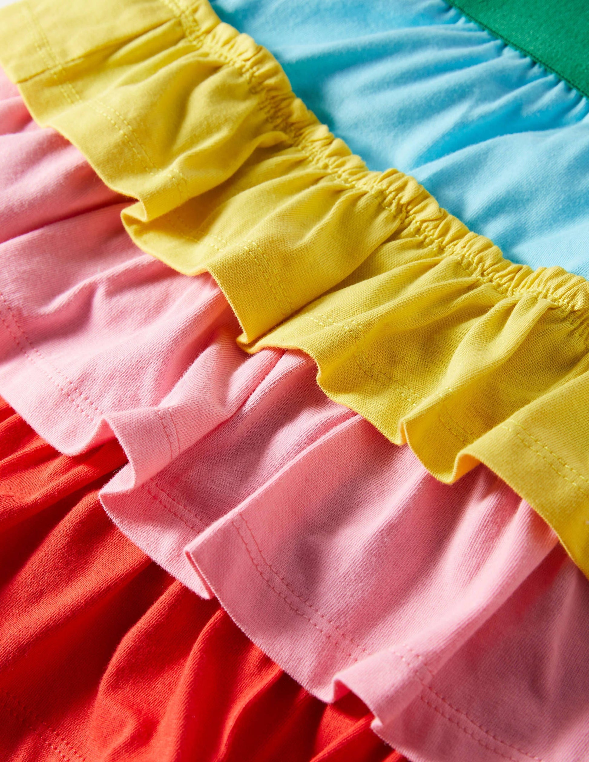 Jersey Ruffle Skort-Multi Colourblock-3
