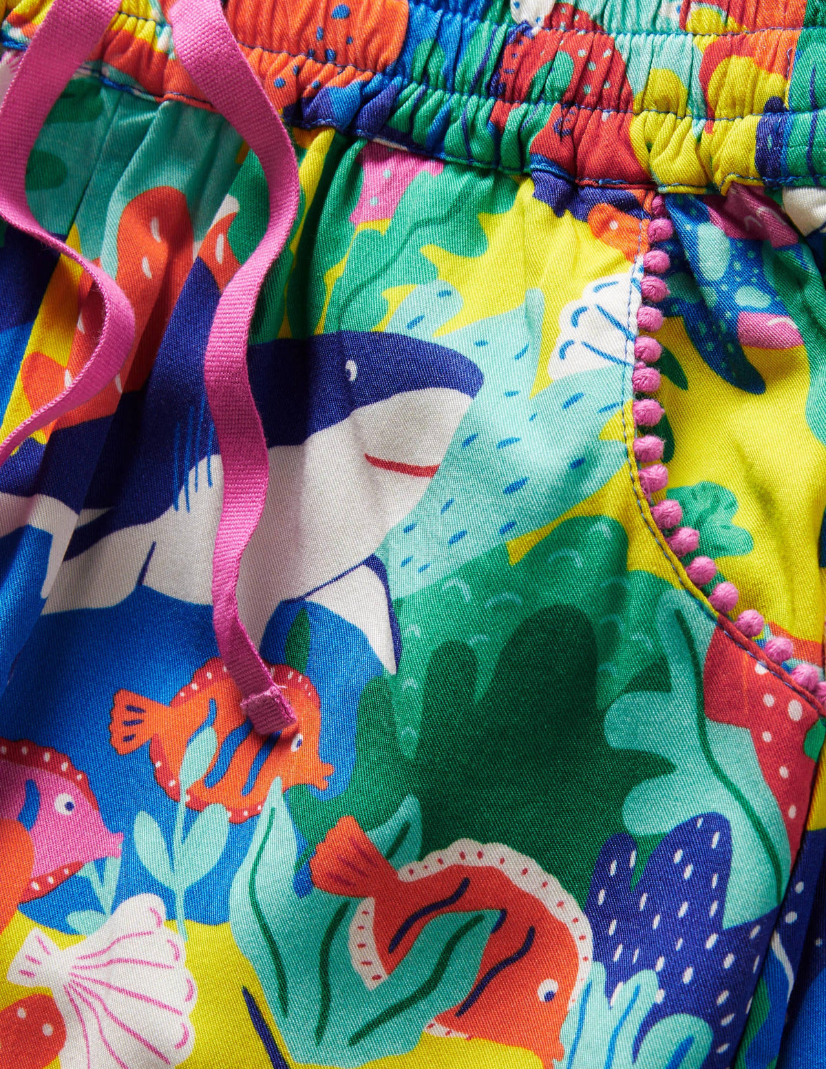 Relaxed Woven Printed Pants-Multi Rainbow Reef-3
