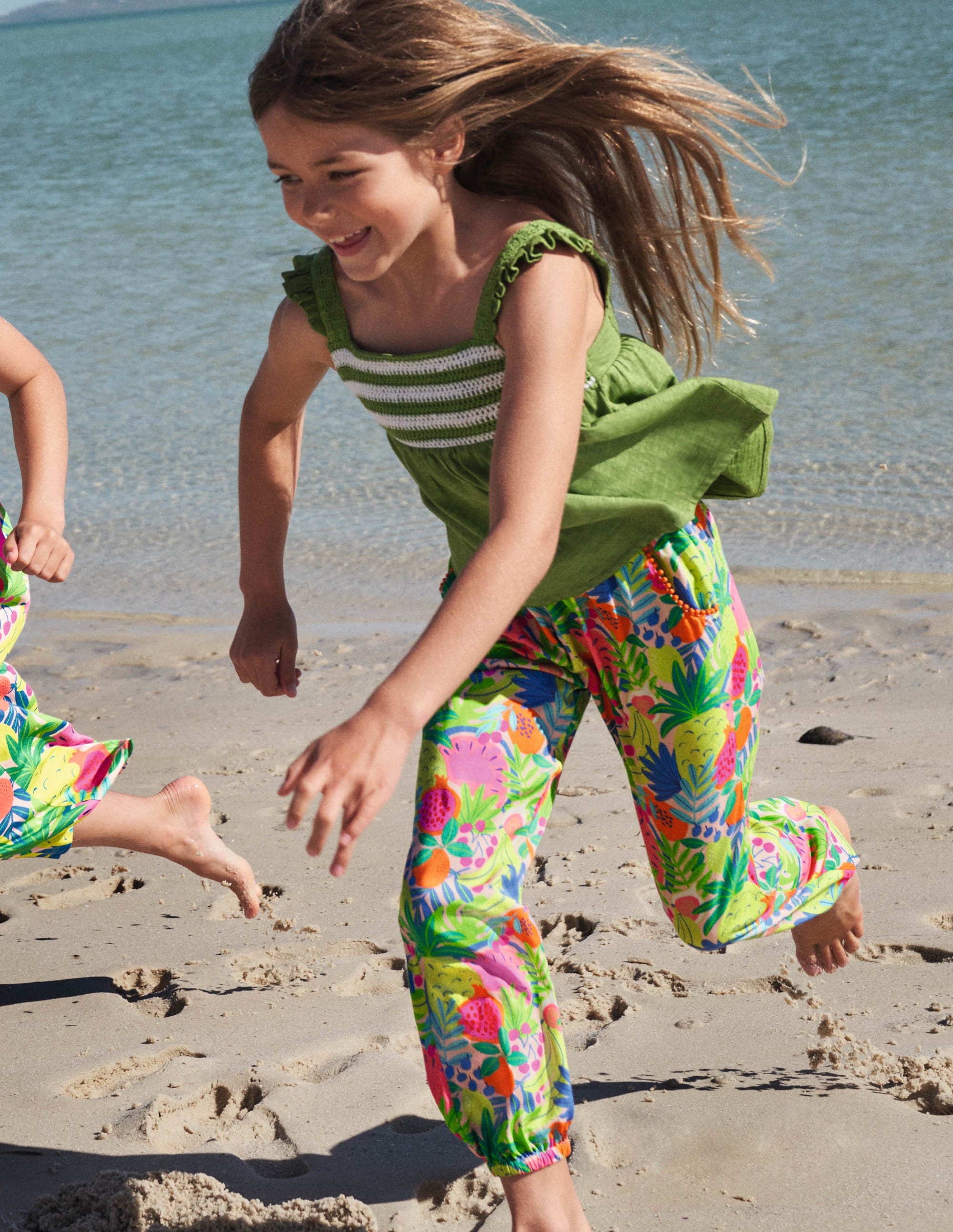 Relaxed Woven Printed Pants-Multi Tropical Fruit - Image 4