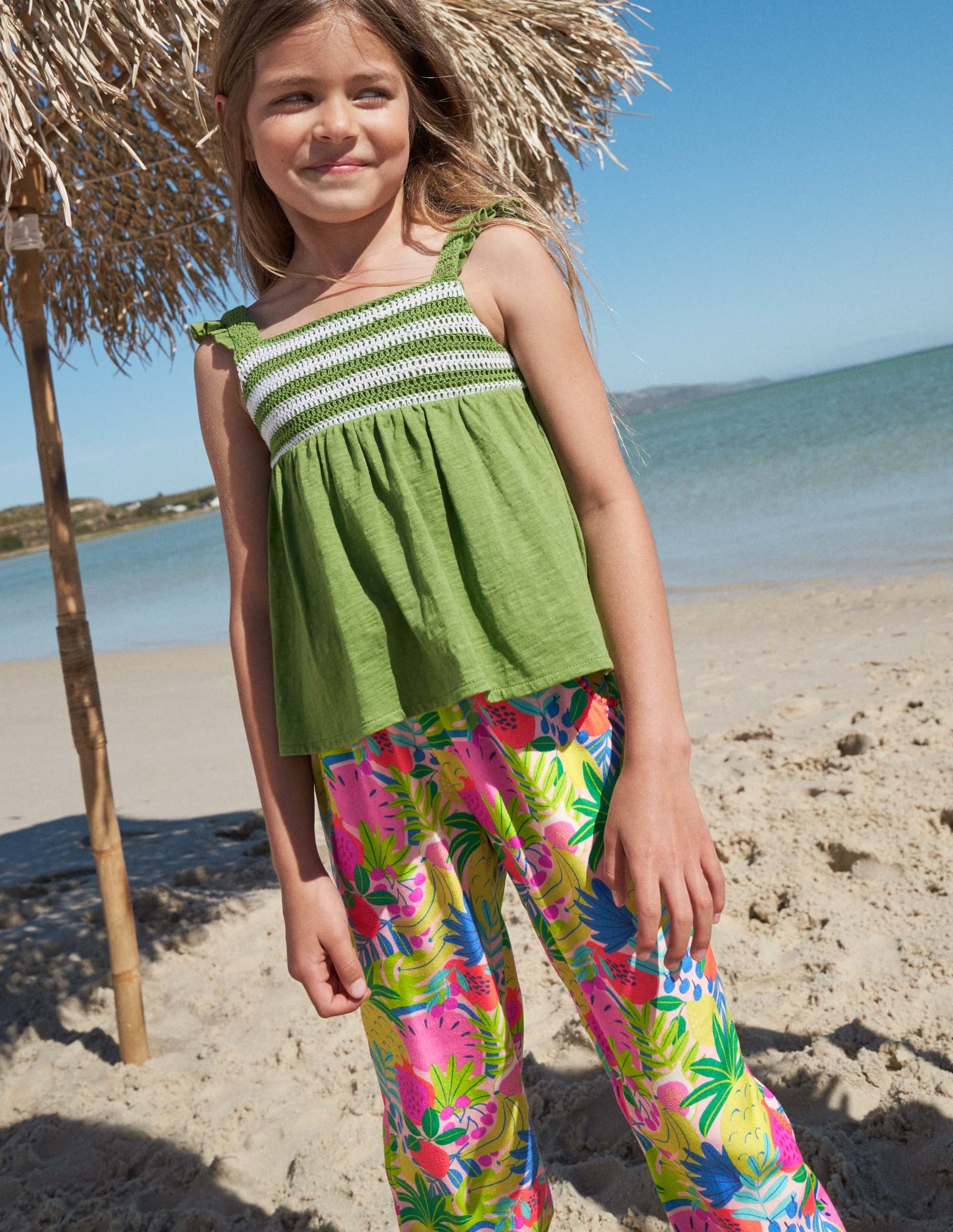 Relaxed Woven Printed Pants-Multi Tropical Fruit - Image 5