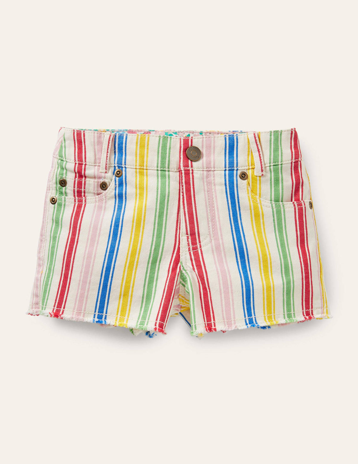 Denim Shorts-Multi Stripe - Image 1