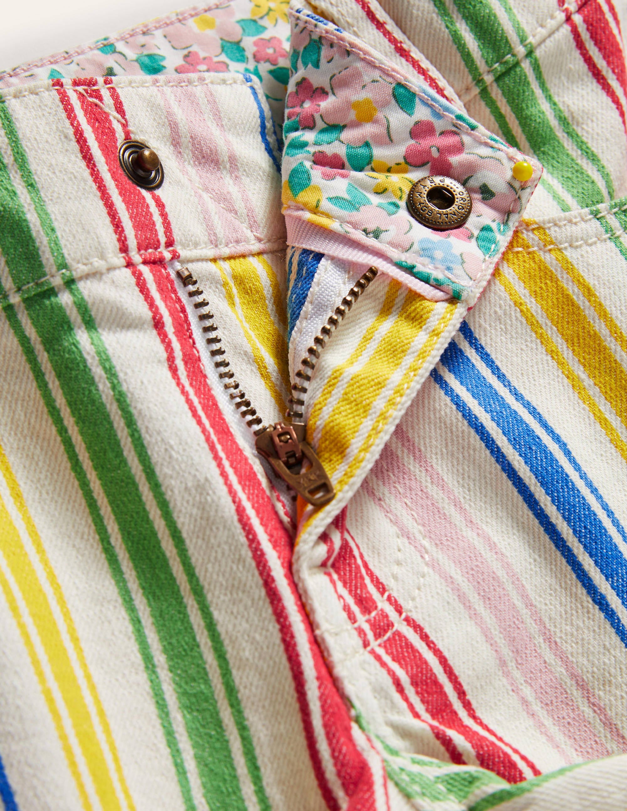 Denim Shorts-Multi Stripe - Image 3