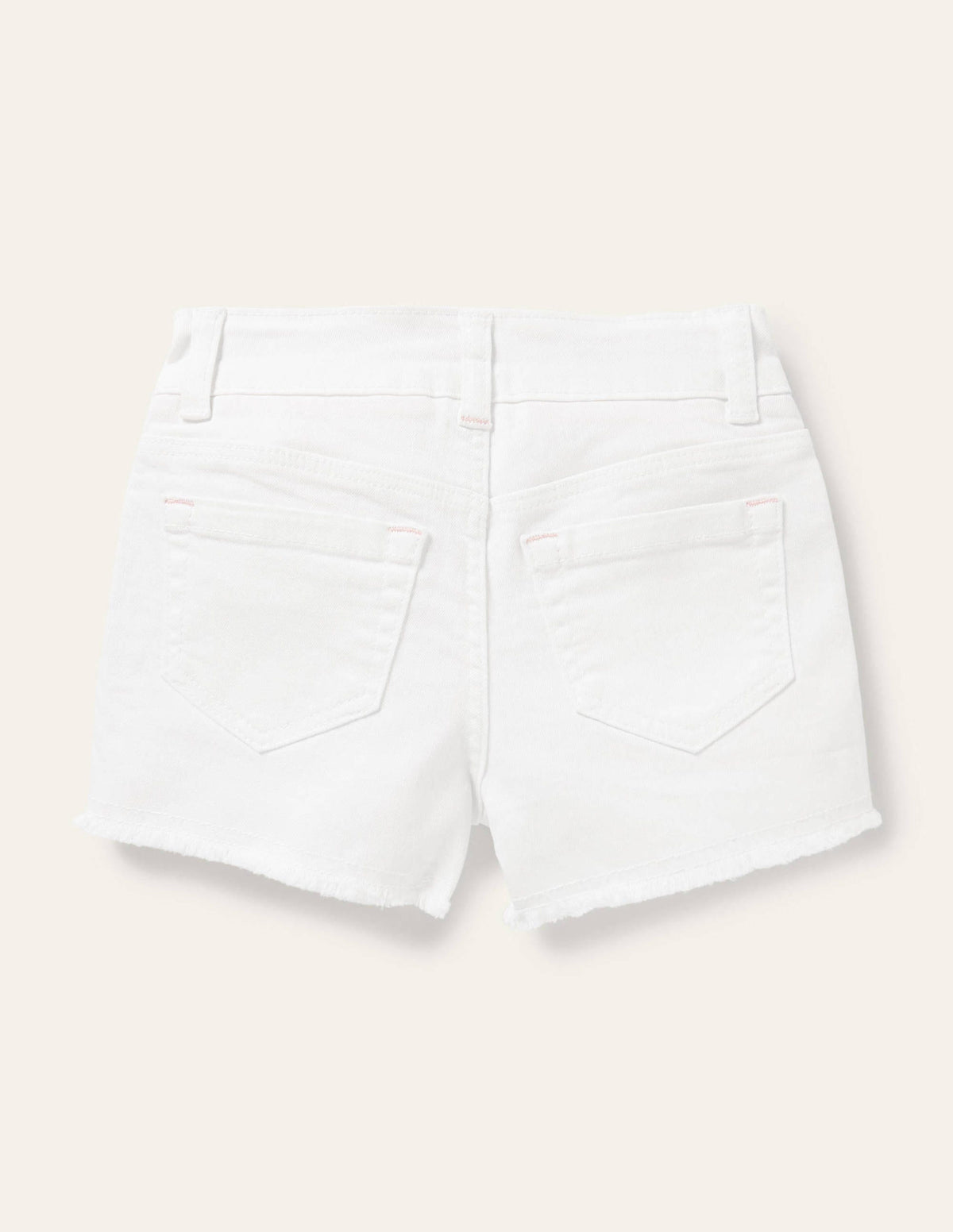 Denim Shorts-White Parrot Embroidery - Image 2