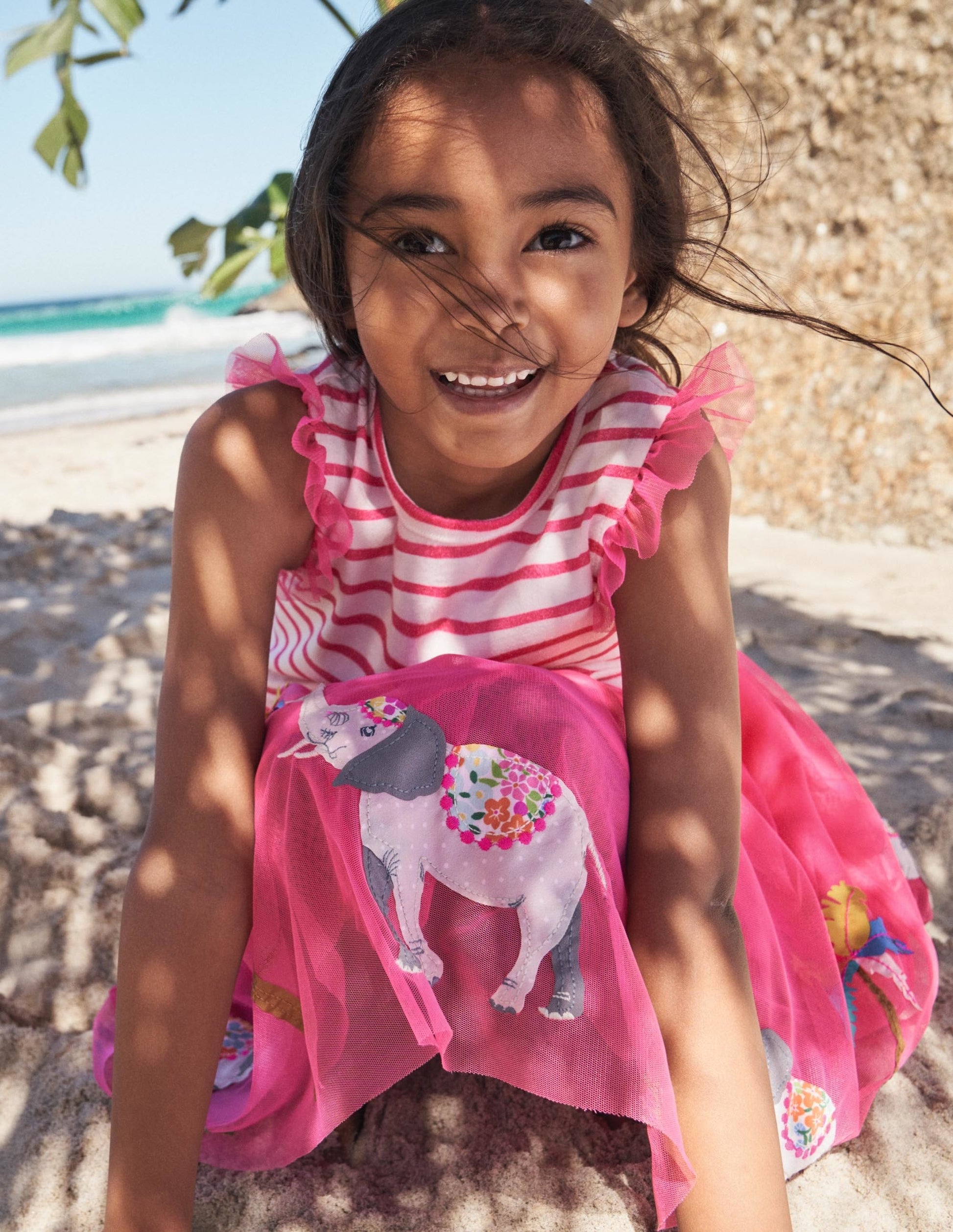 Tulle Dress-Tutti Fruity Elephants-4