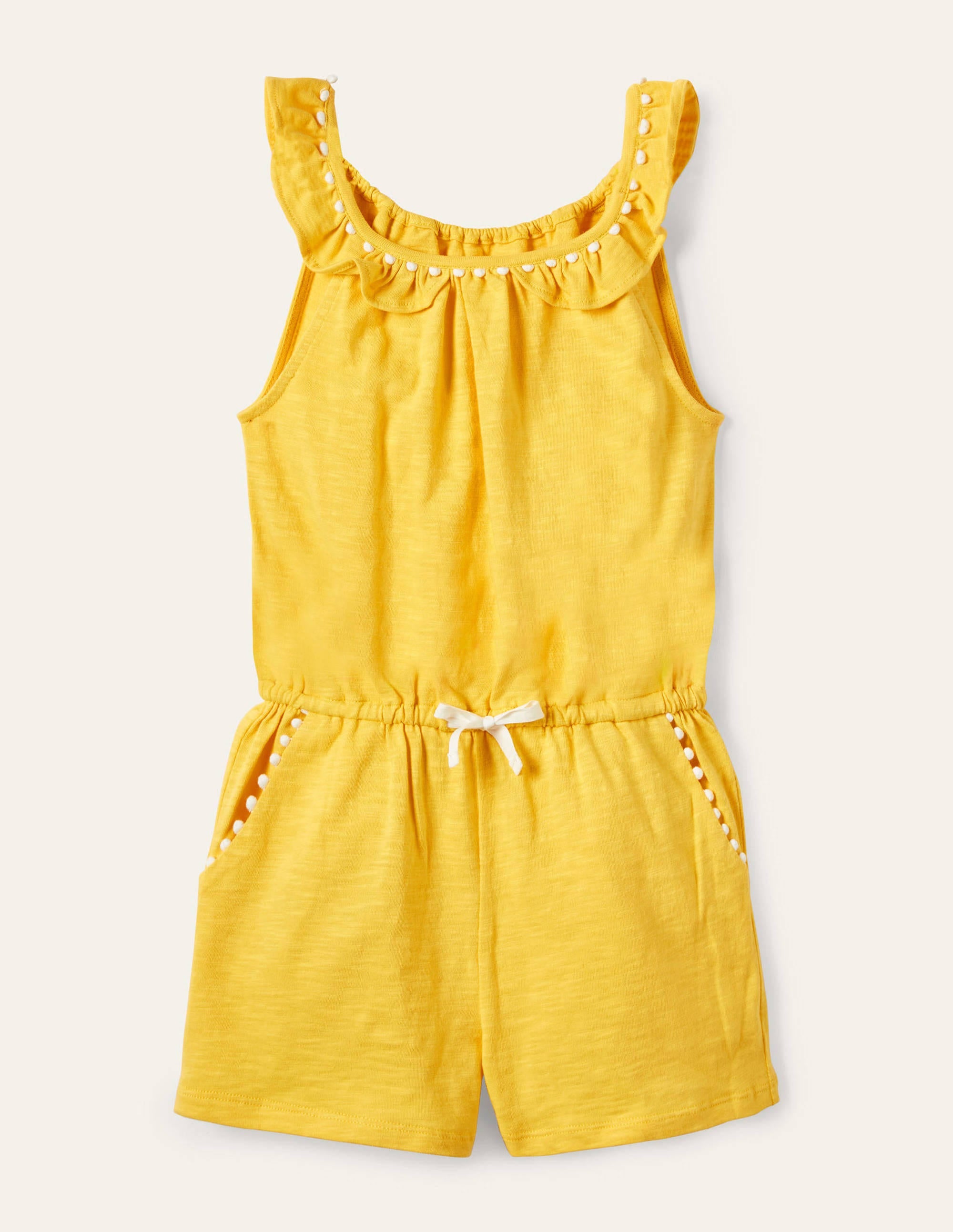 Charlie Pom Jersey Romper-Daffodil - Image 1