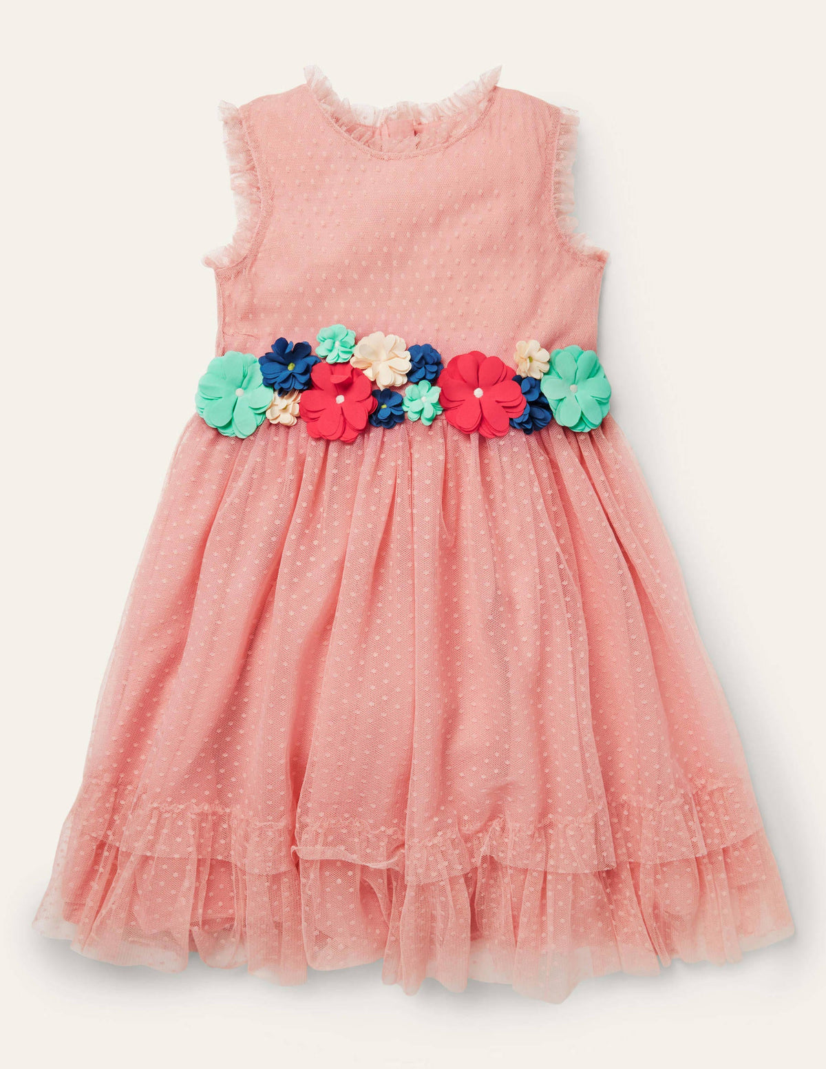 Floral Corsage Dress-Almond Blossom Pink-1