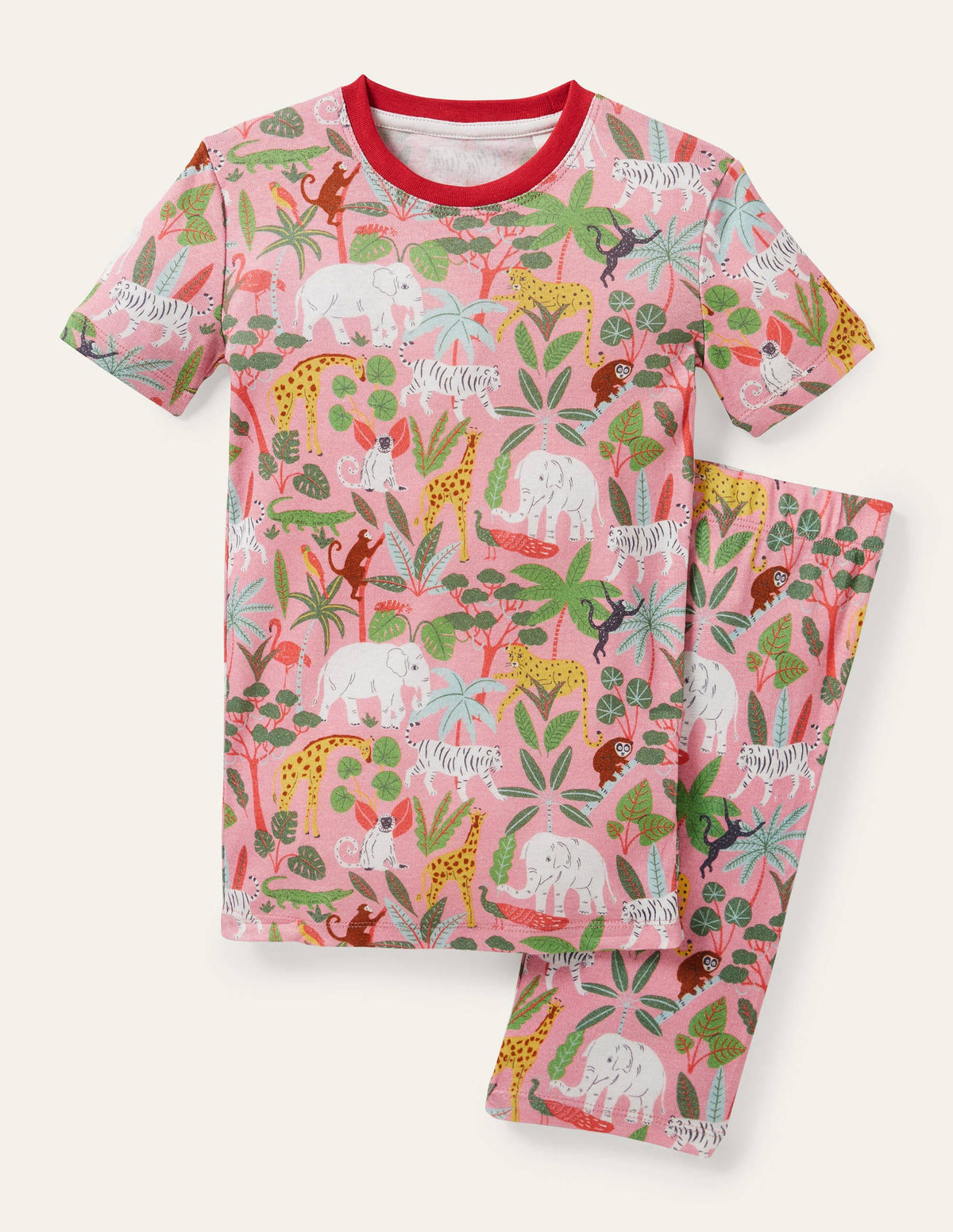 Snug Glow-in-the-dark Pajamas-Pink Lemonade Jungle-1