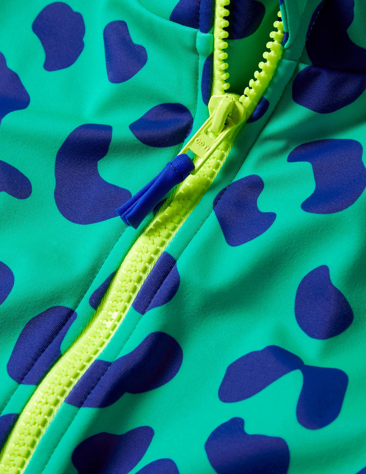 Long-sleeved Swimsuit-Tropical Green Leopard Print-3