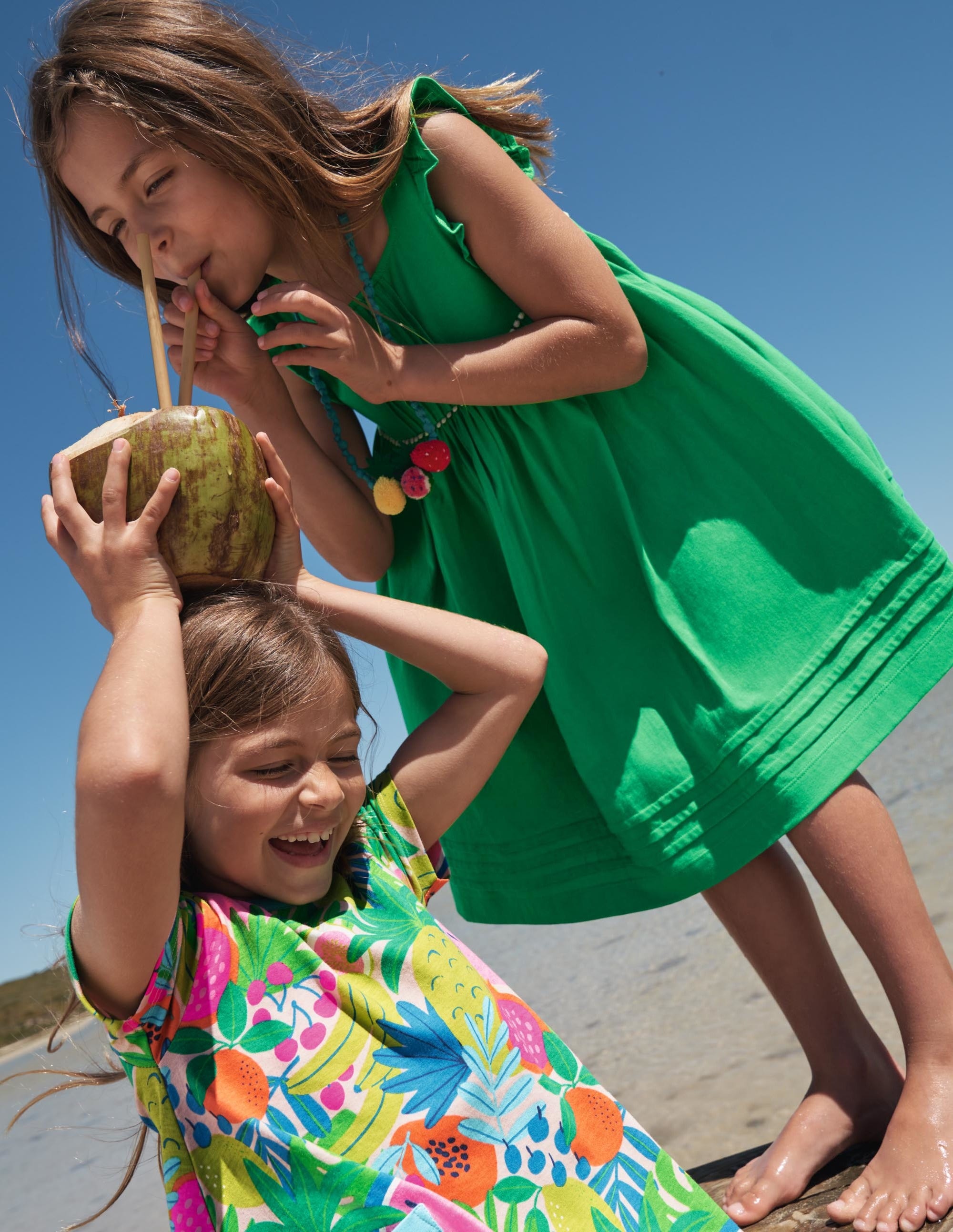Frill Sleeve Jersey Dress-Green Pepper - Image 6