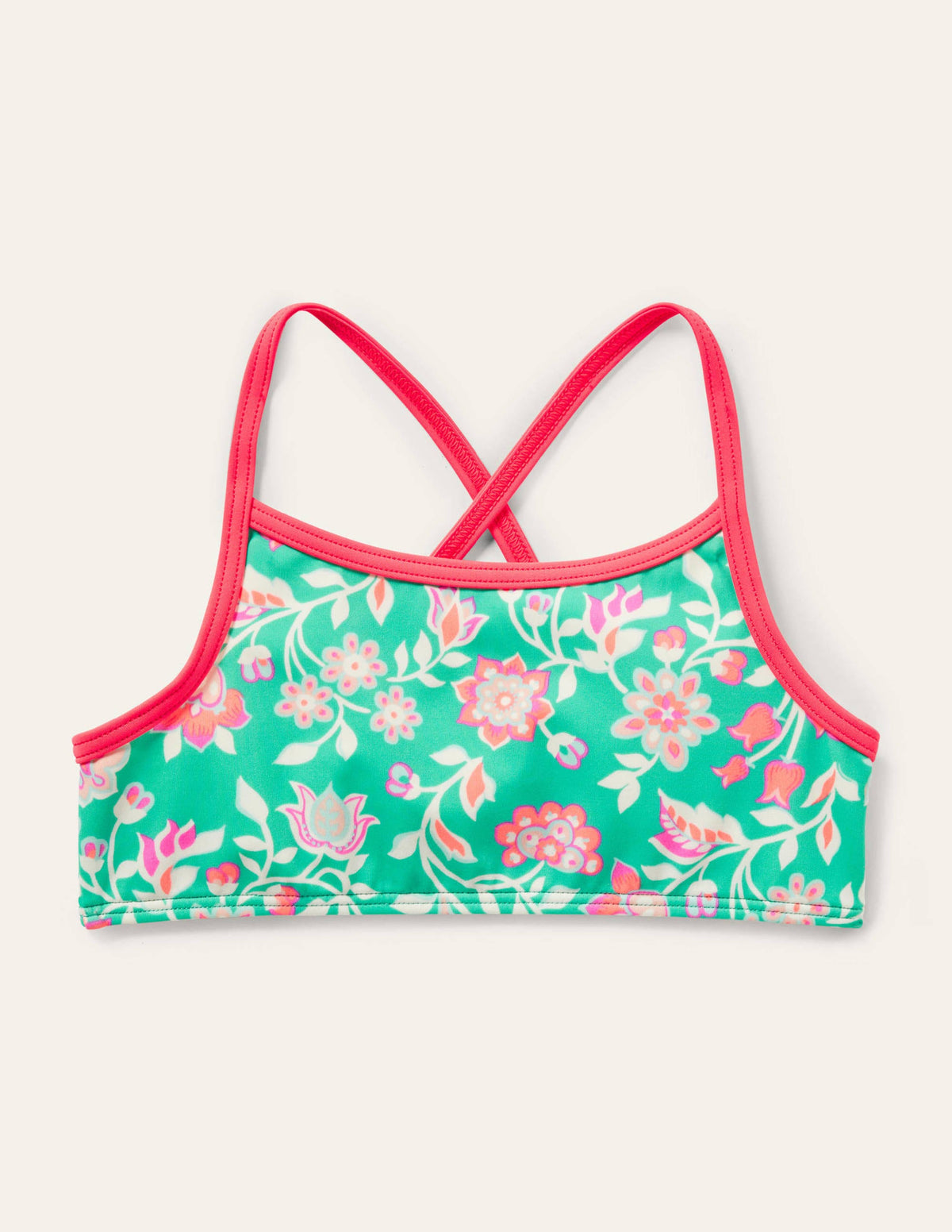 Patterned Bikini Top-Tropical Green Paisley - Image 1