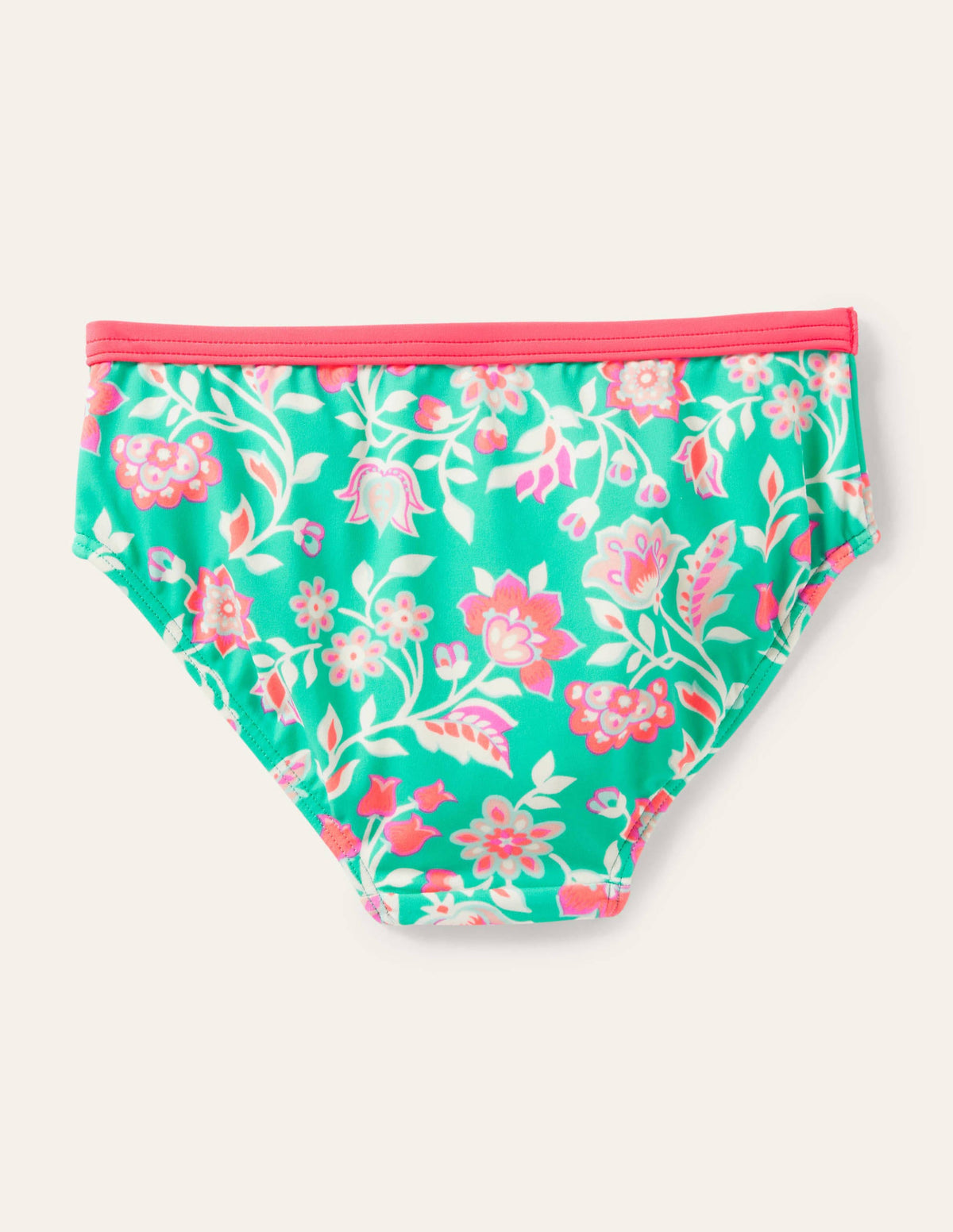 Patterned Bikini Bottoms-Tropical Green Paisley-2