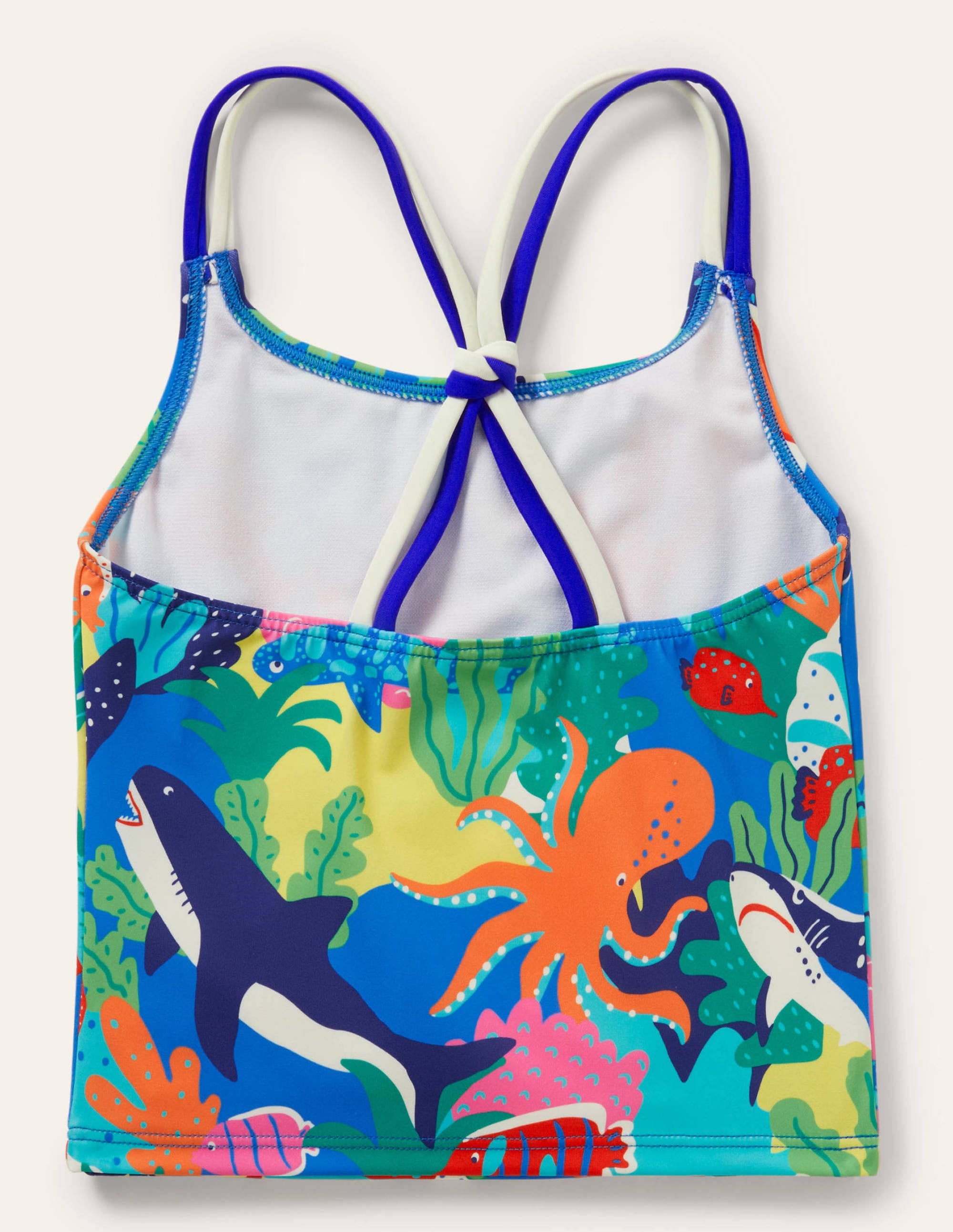 Patterned Tankini Top-Multi Rainbow Reef - Image 2