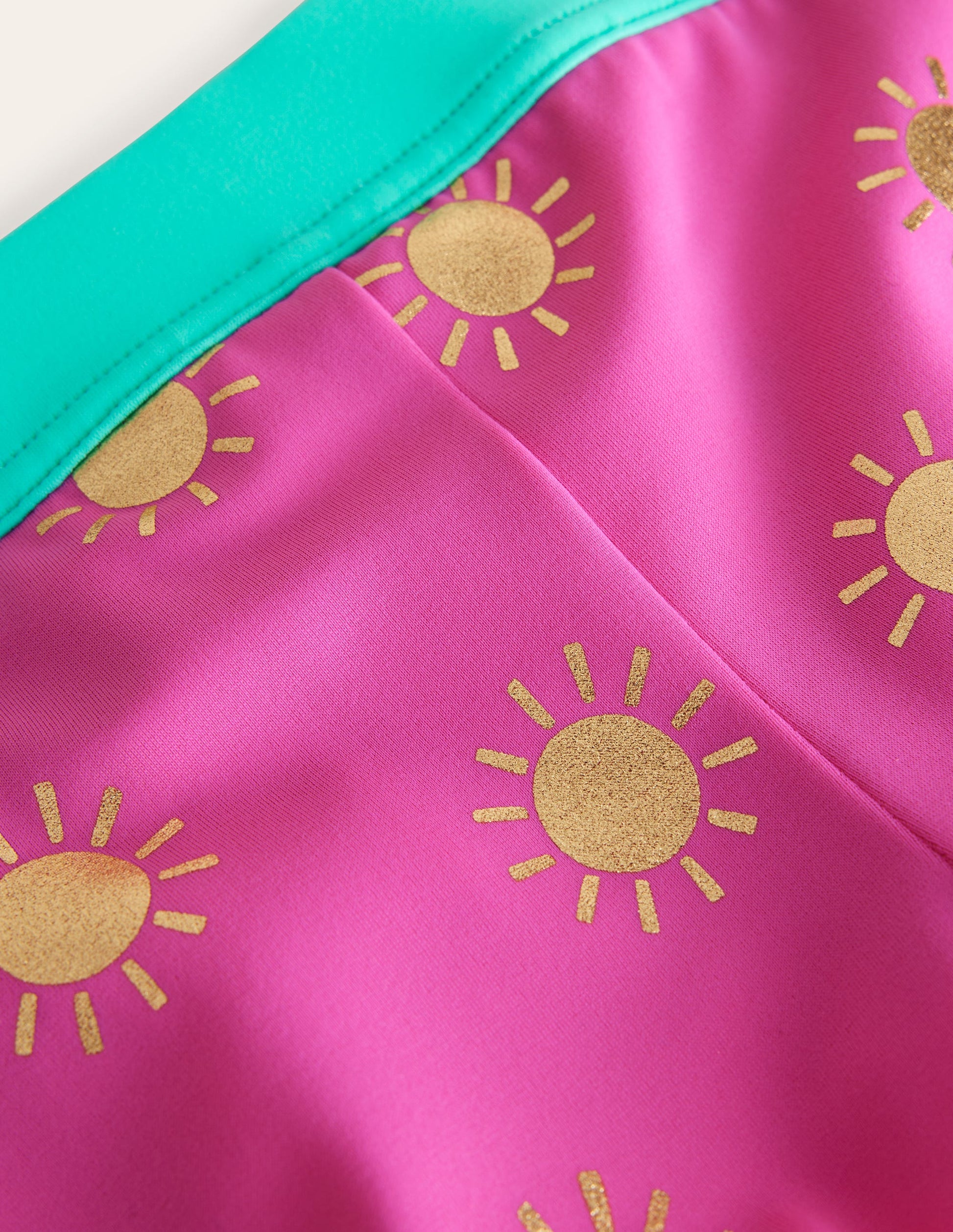 Patterned Swim Shorts-Strawberry Pink Woodblock-3