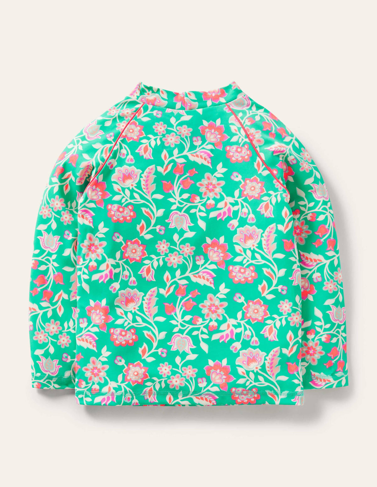 Patterned Rash Guard-Tropical Green Paisley - Image 2