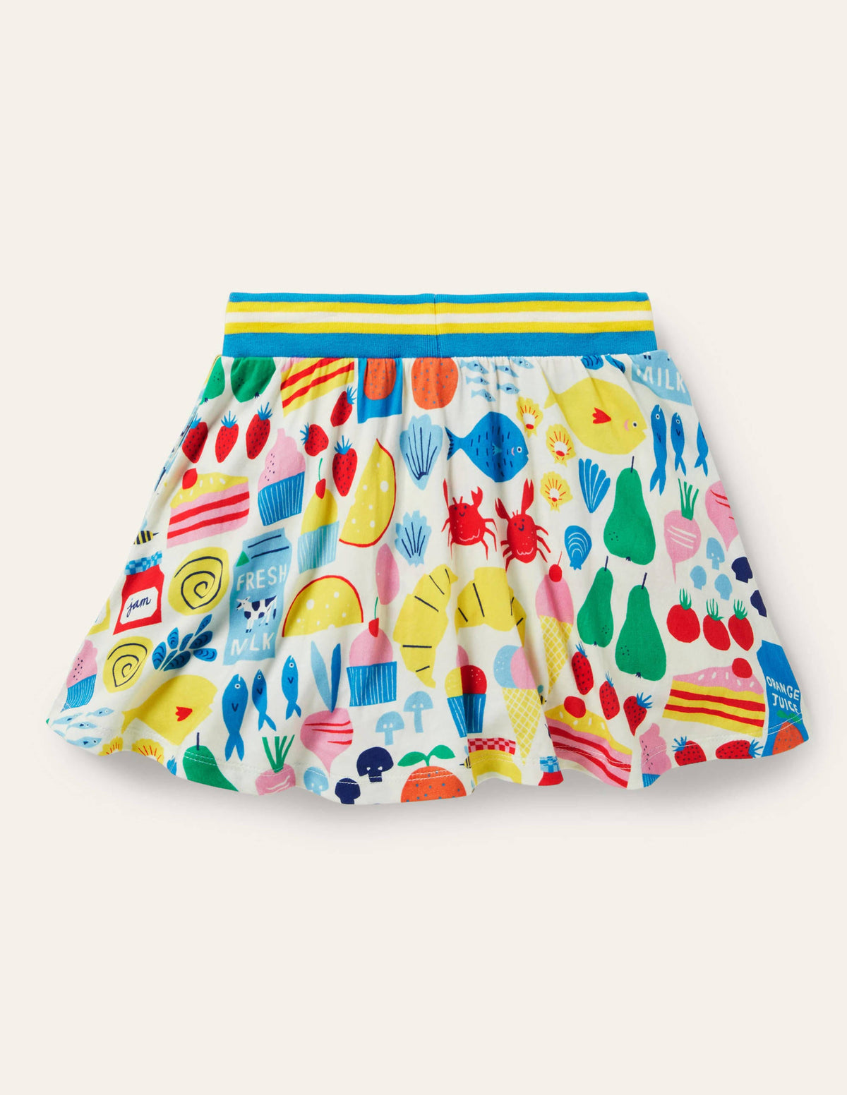 Printed Jersey Skort-Multi Farmers Market - Image 2
