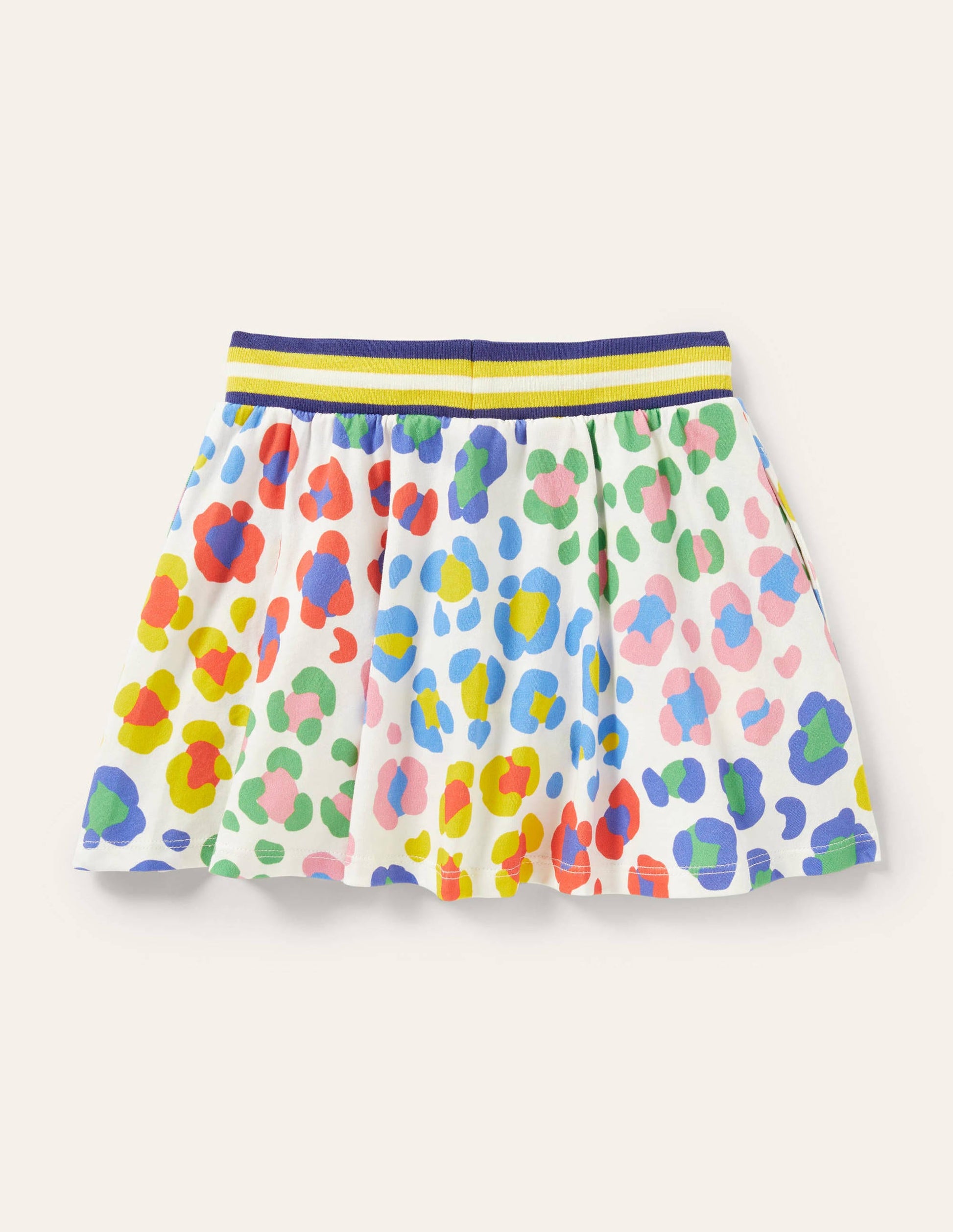 Printed Jersey Skort-Multi Medium Leopard-2